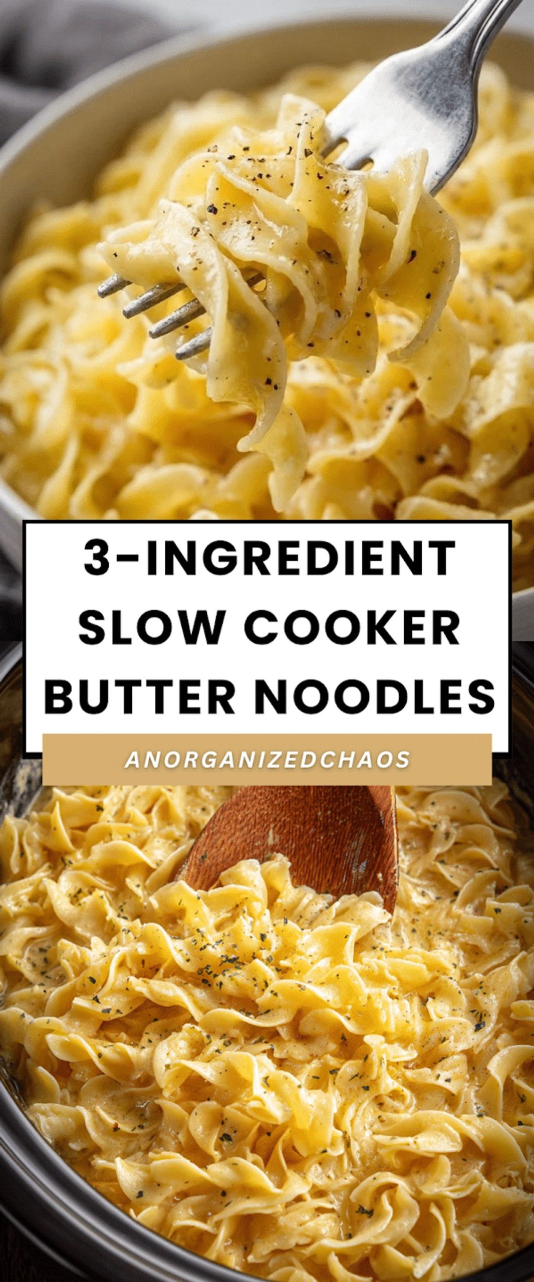 3-Ingredient Slow Cooker Butter Noodles