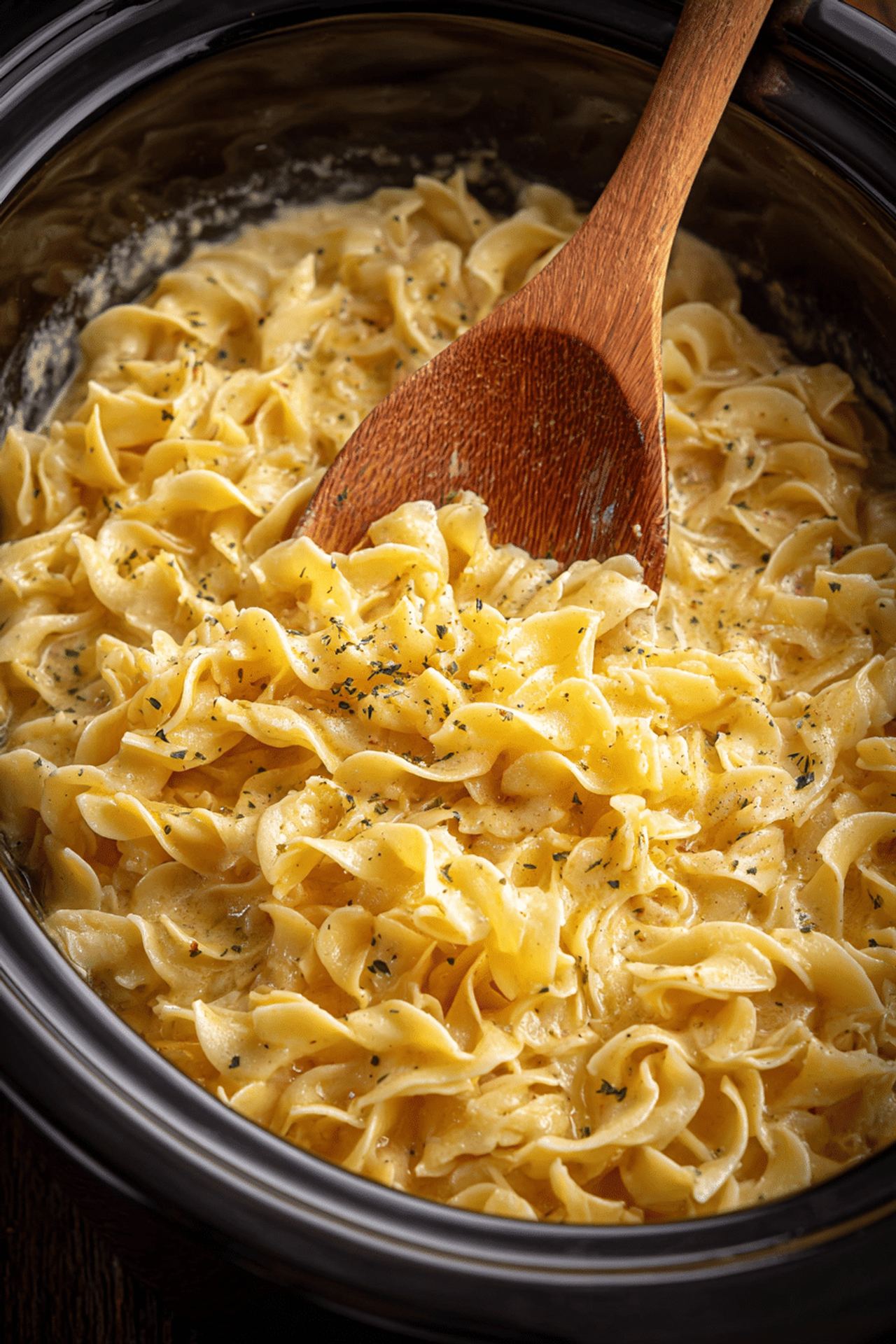 3-Ingredient Slow Cooker Butter Noodles