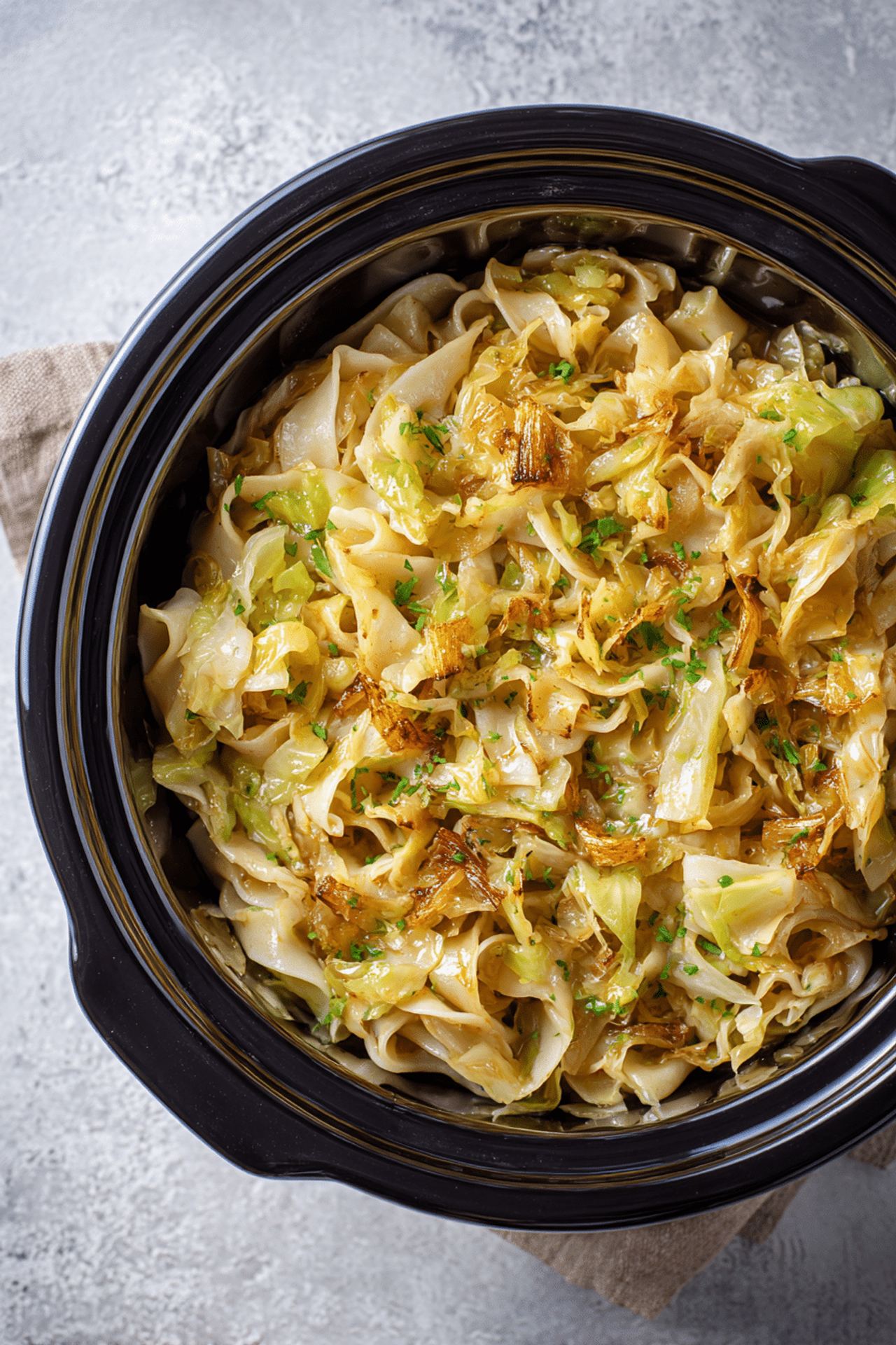 Crockpot Cabbage and Noodles (4 Ingredients)