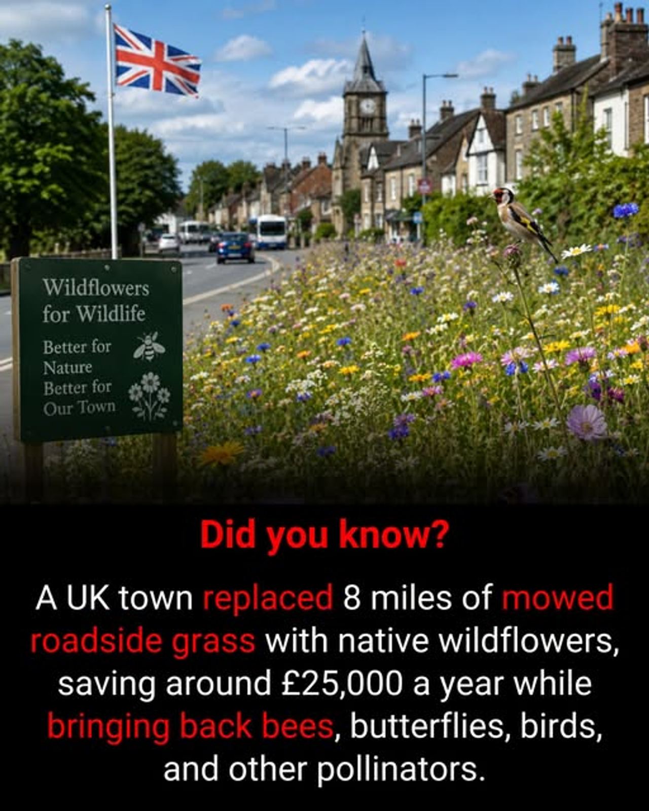 How Rotherham turned roadside grass into a river of flowers