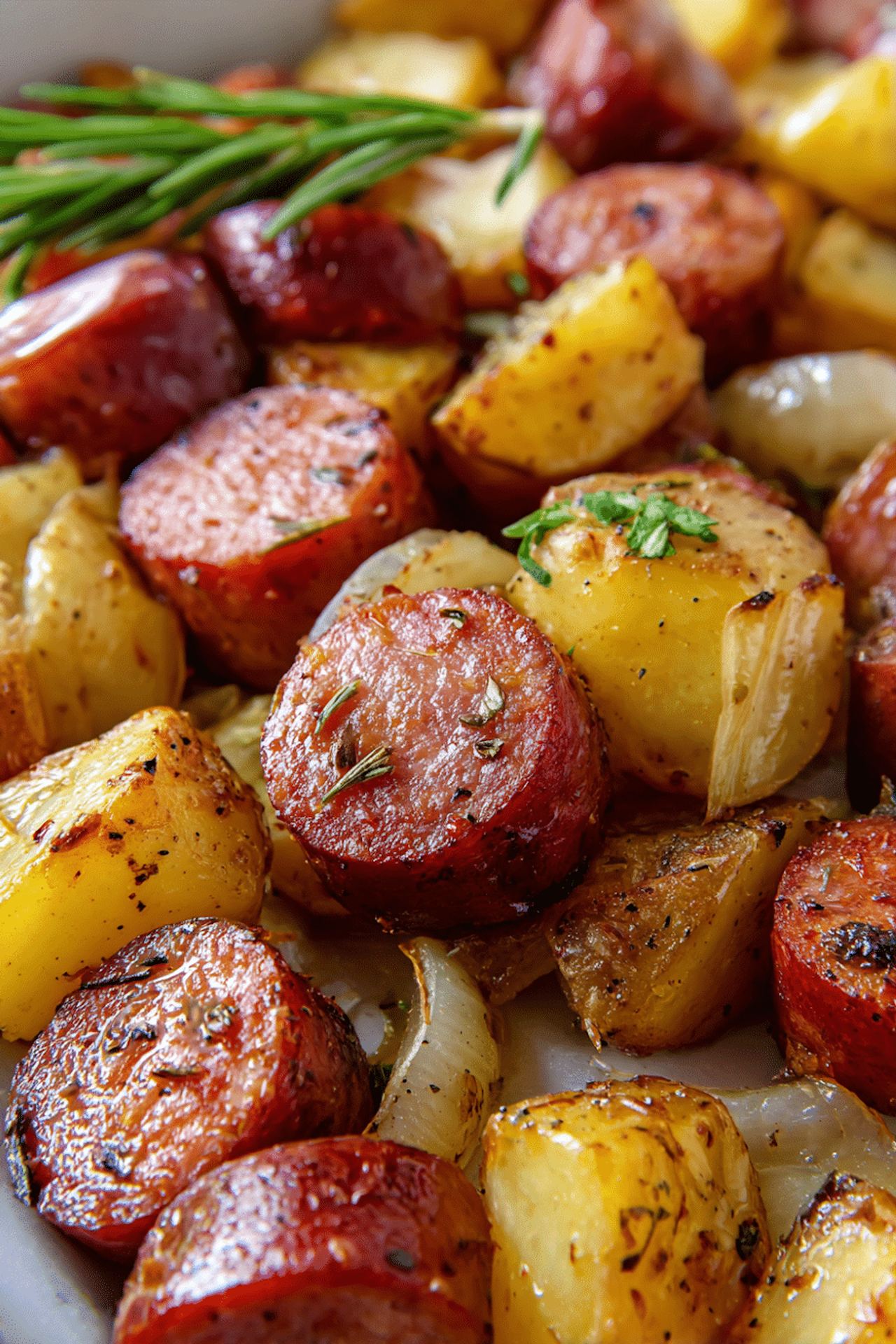 Oven Roasted Smoked Sausage and Potatoes