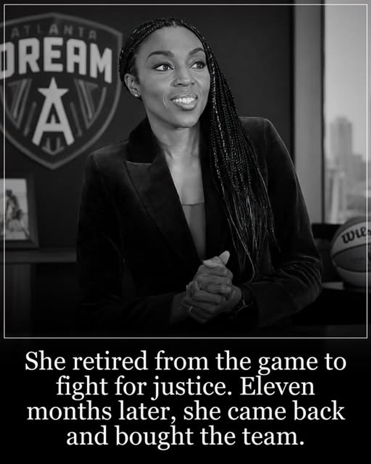 Renee Montgomery turned away from the court and into the boardroom