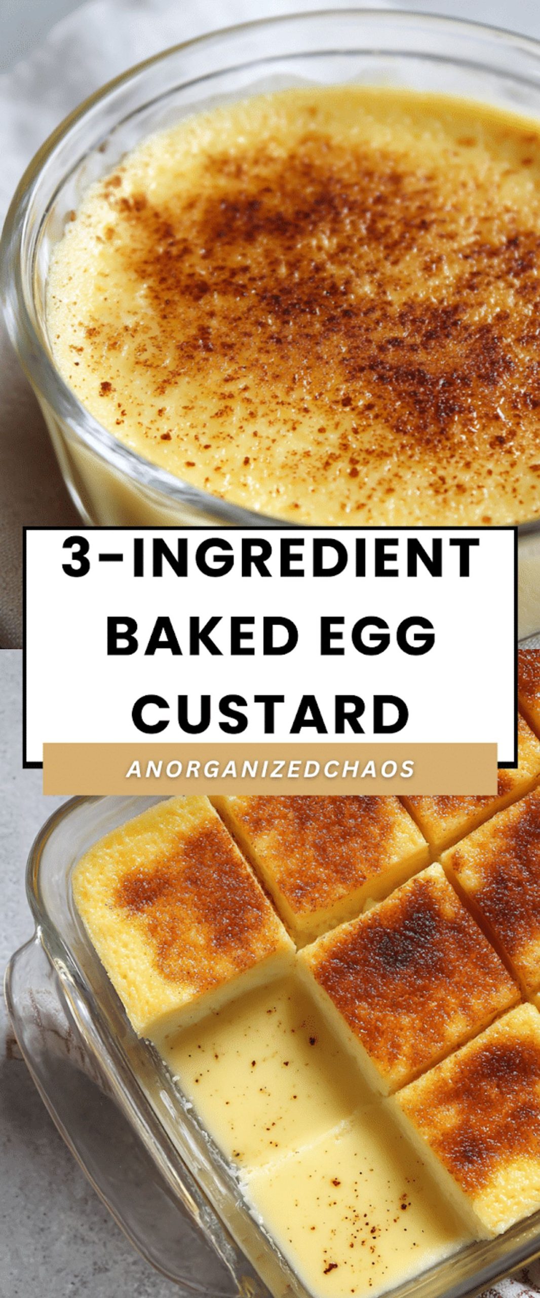 3-Ingredient Baked Egg Custard
