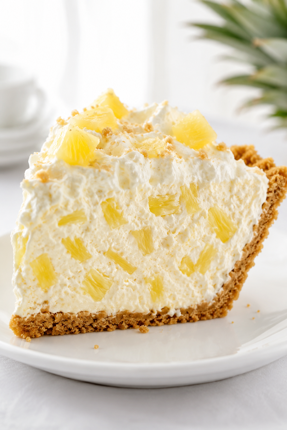 3-Ingredient Pineapple Fluff Pie