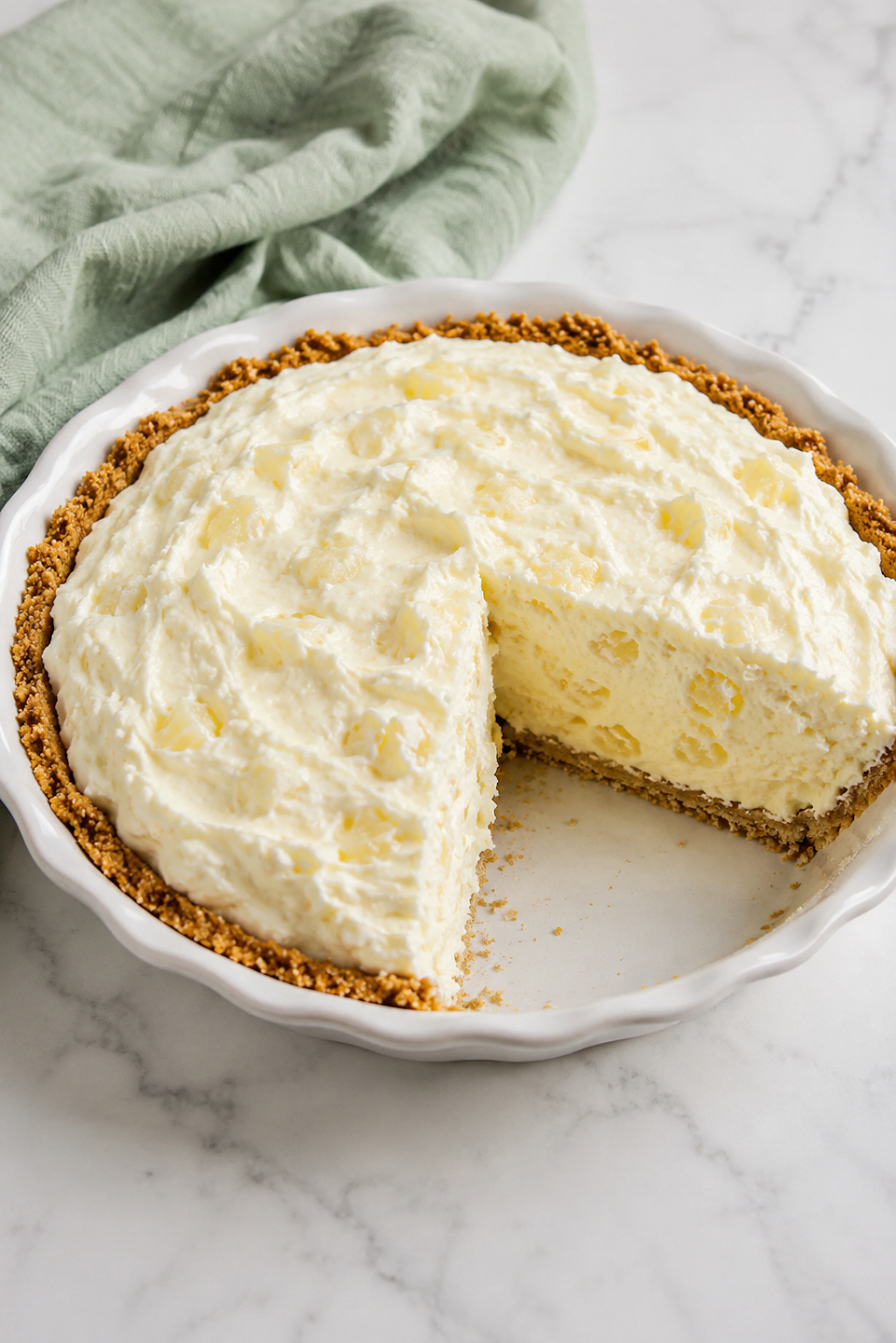 3-Ingredient Pineapple Fluff Pie