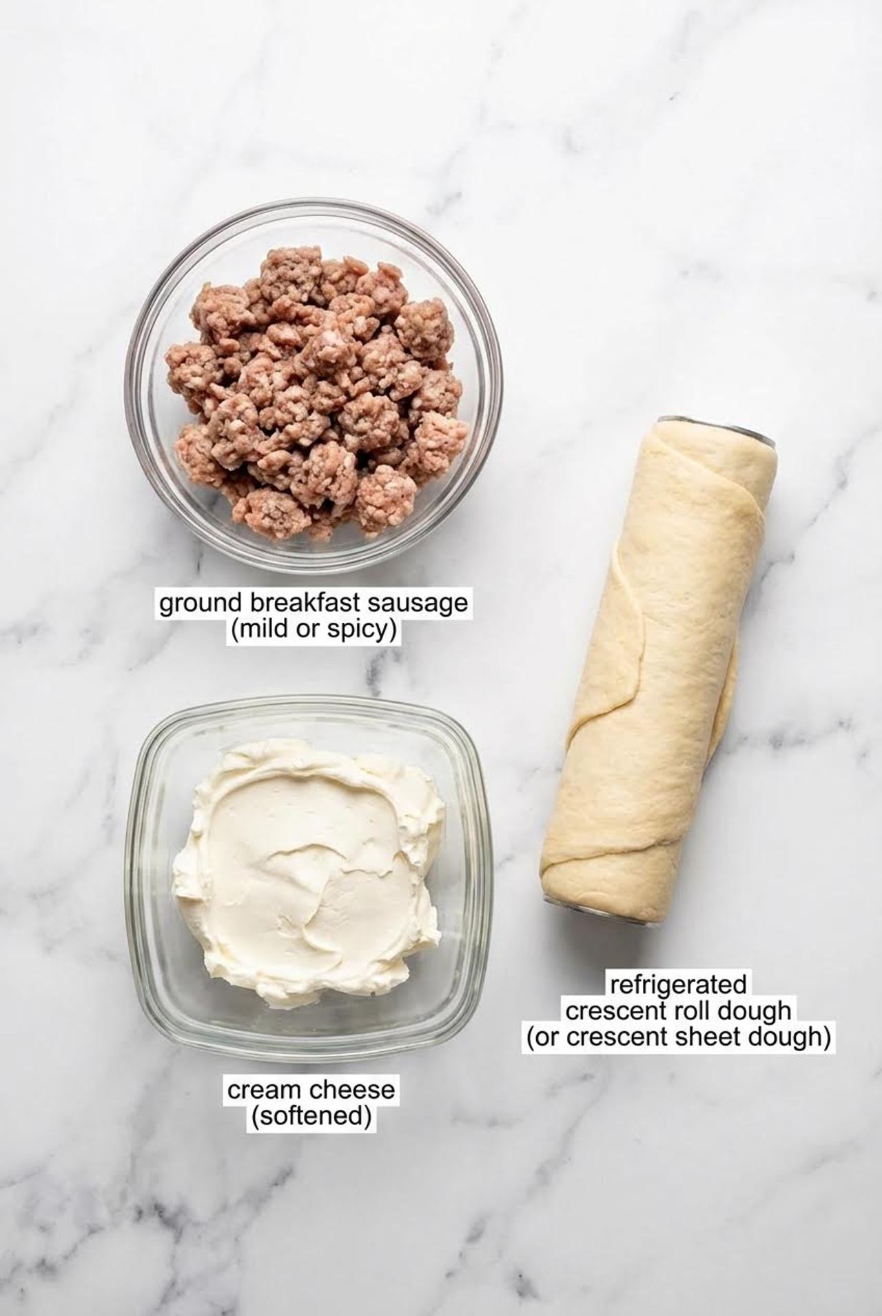 3-Ingredient Sausage & Cream Cheese Casserole