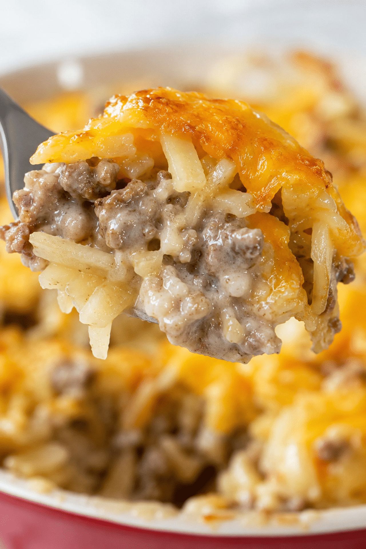 4-Ingredient Beef and Hashbrown Casserole