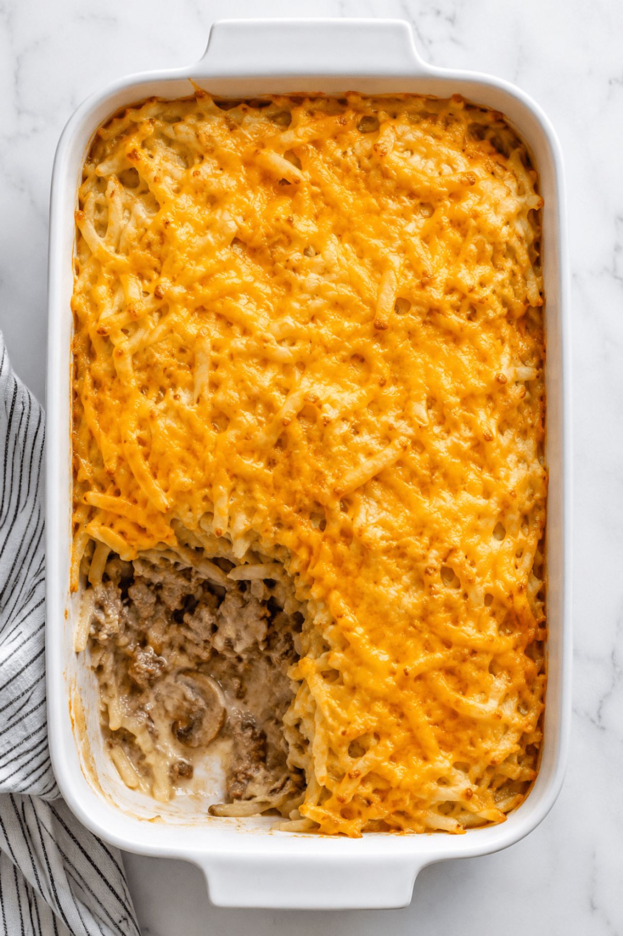 4-Ingredient Beef and Hashbrown Casserole