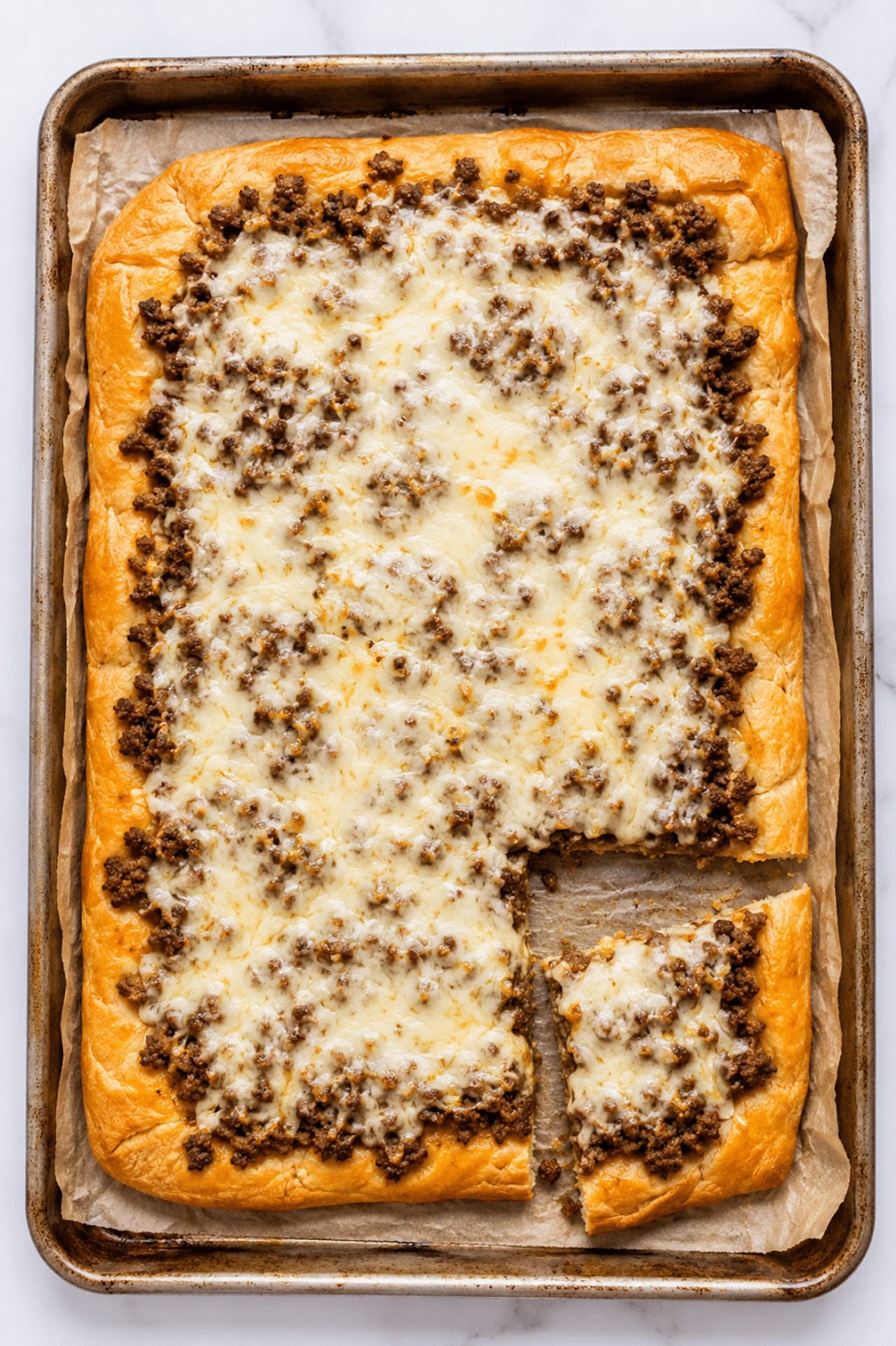 4-Ingredient Beef Crescent Flatbread