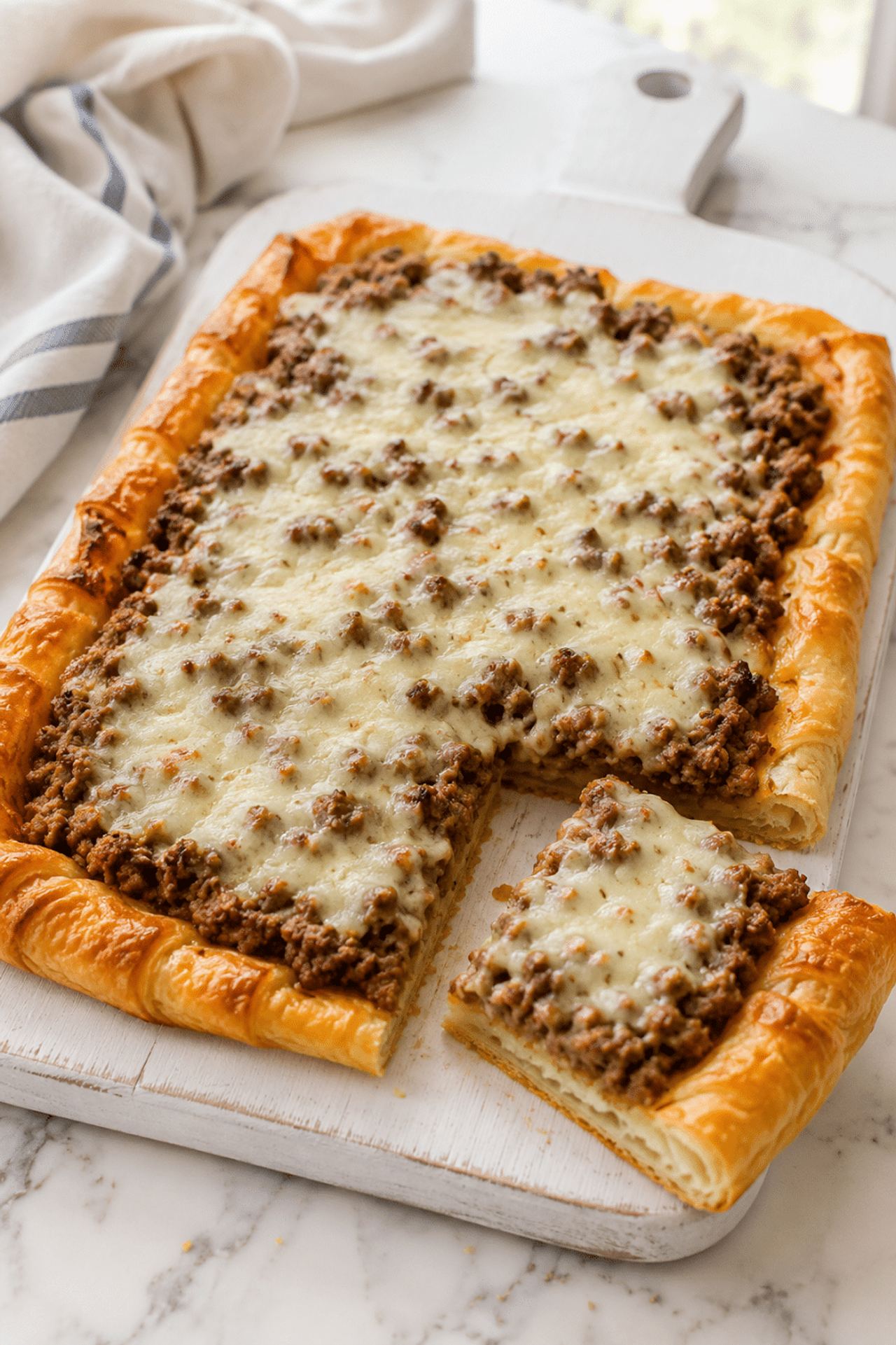 4-Ingredient Beef Crescent Flatbread