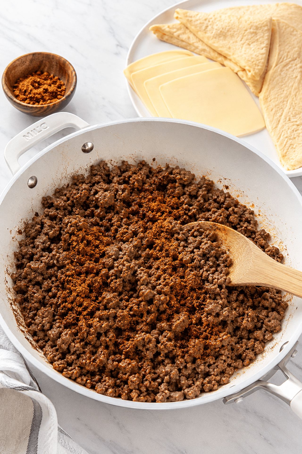 4-Ingredient Beef Crescent Flatbread
