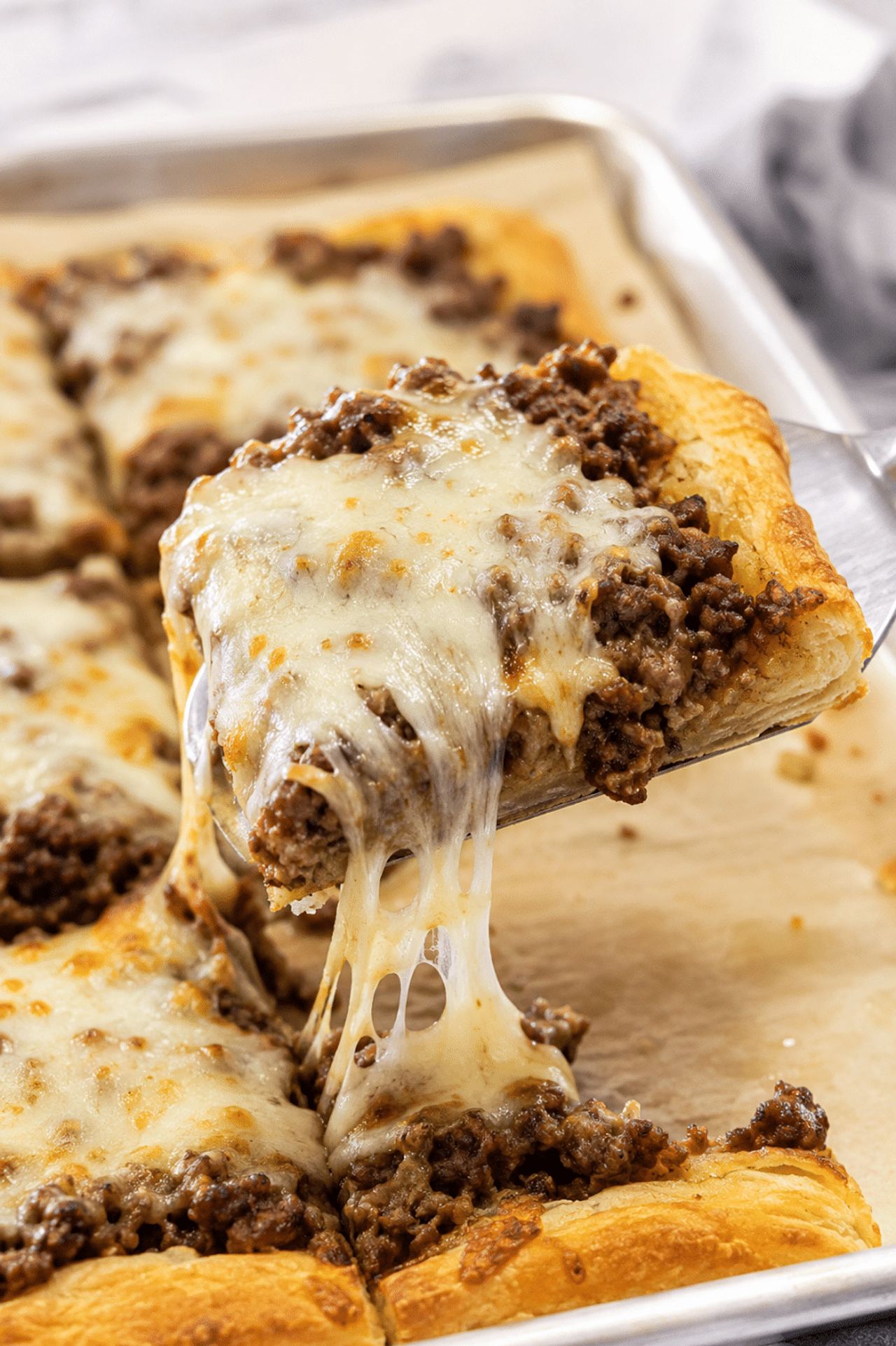 4-Ingredient Beef Crescent Flatbread