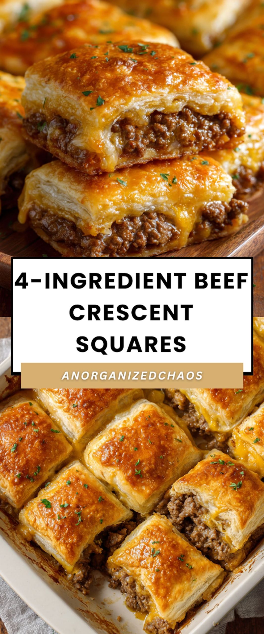 4-Ingredient Beef Crescent Squares