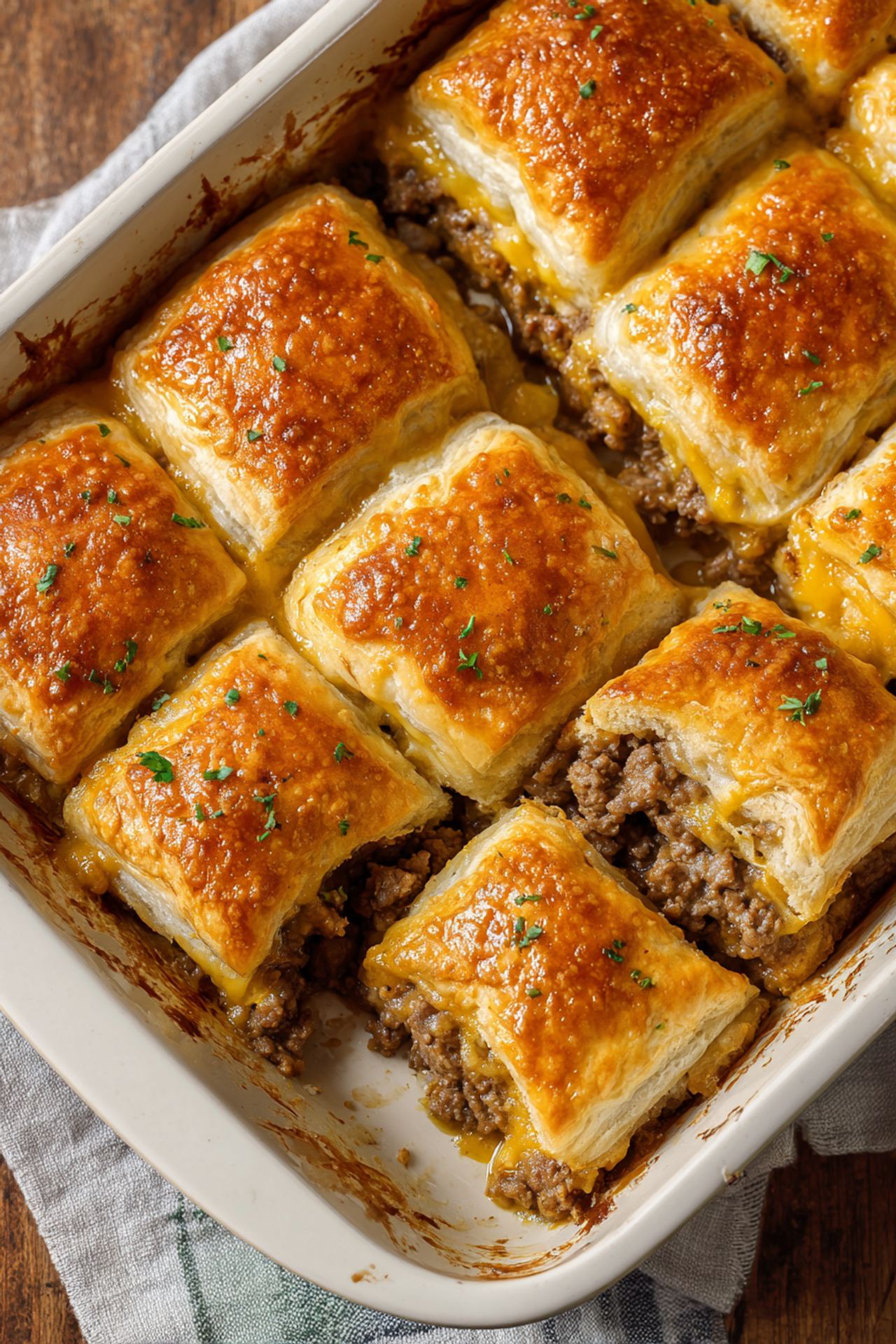 4-Ingredient Beef Crescent Squares