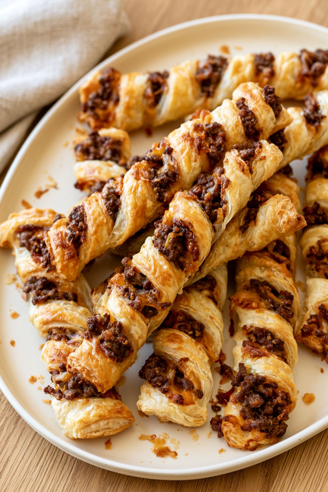 4-Ingredient Beef Puff Pastry Twists