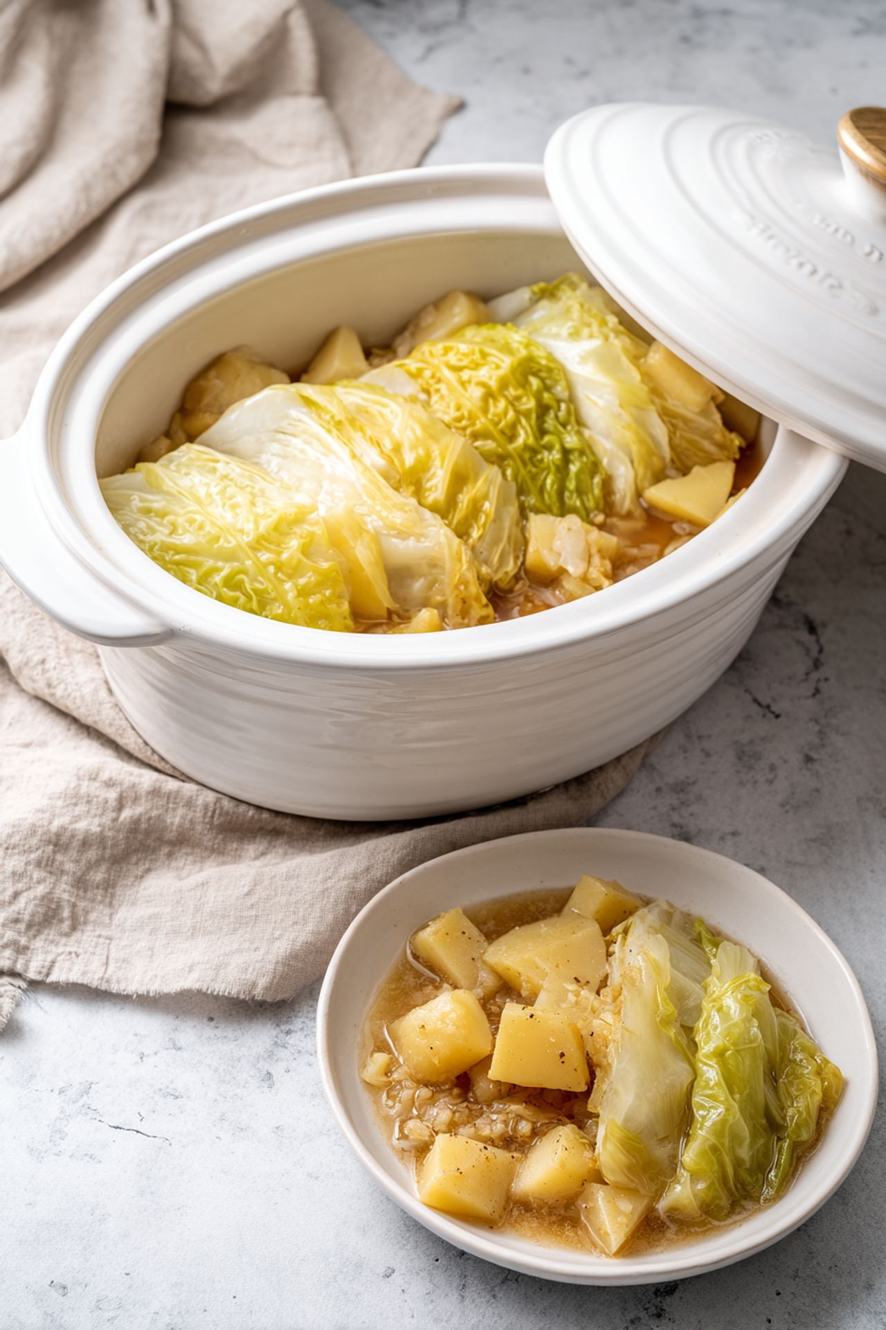 4-Ingredient Crockpot Cabbage and Potatoes