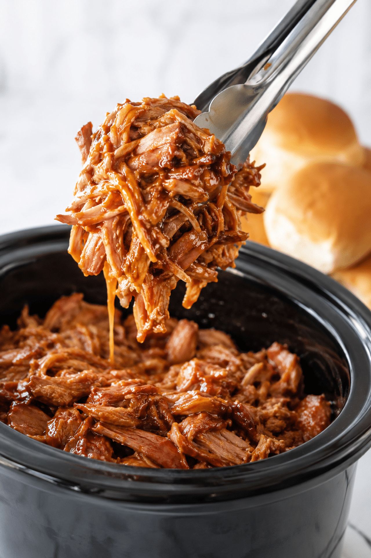 4-Ingredient Slow Cooker BBQ Ham Sliders