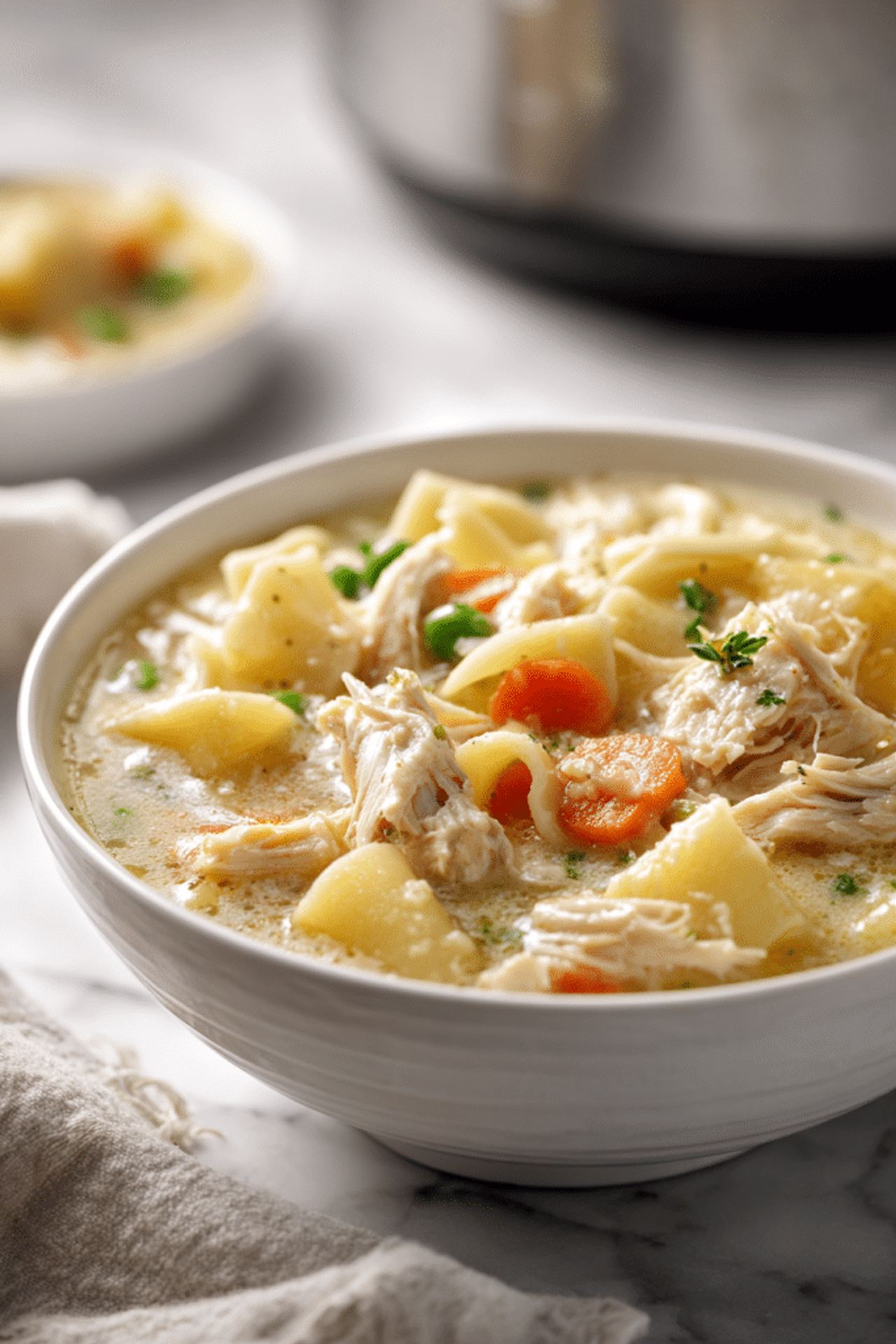 4-Ingredient Slow Cooker Chicken Pot Pie