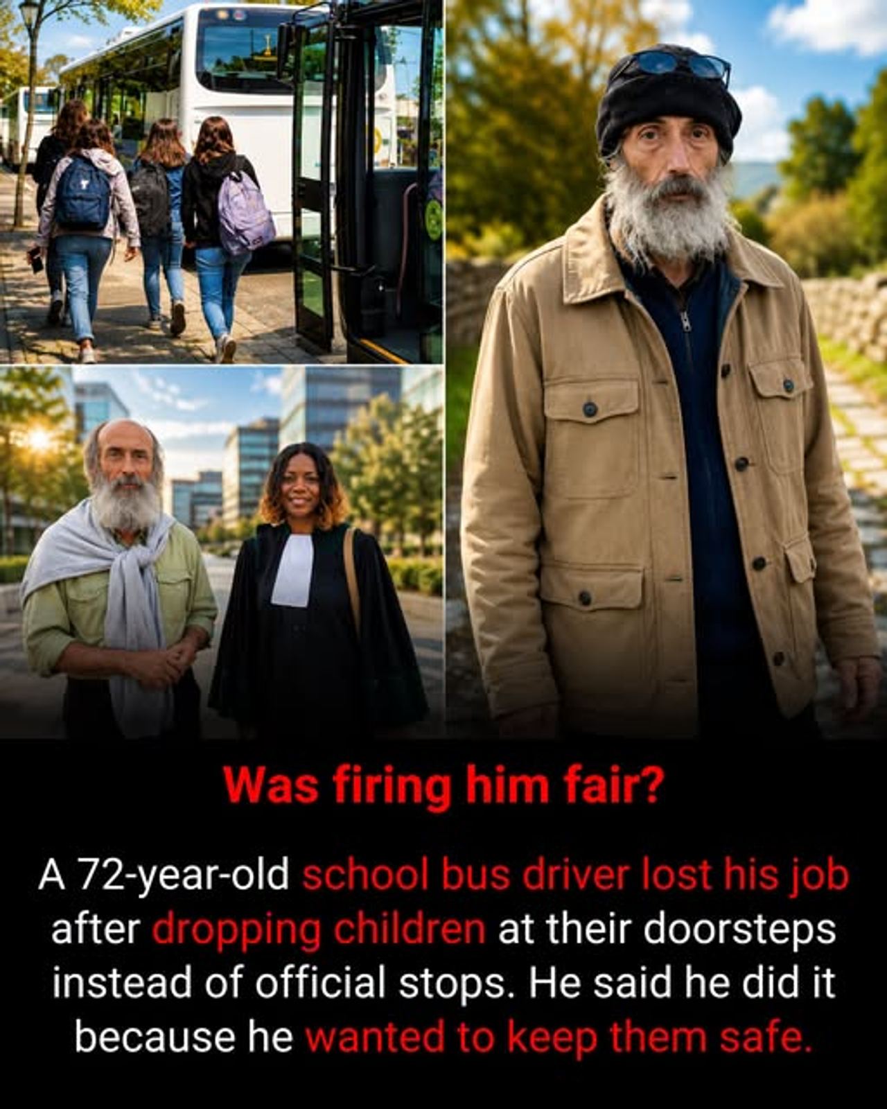 A school bus driver was fired for dropping children at their homes