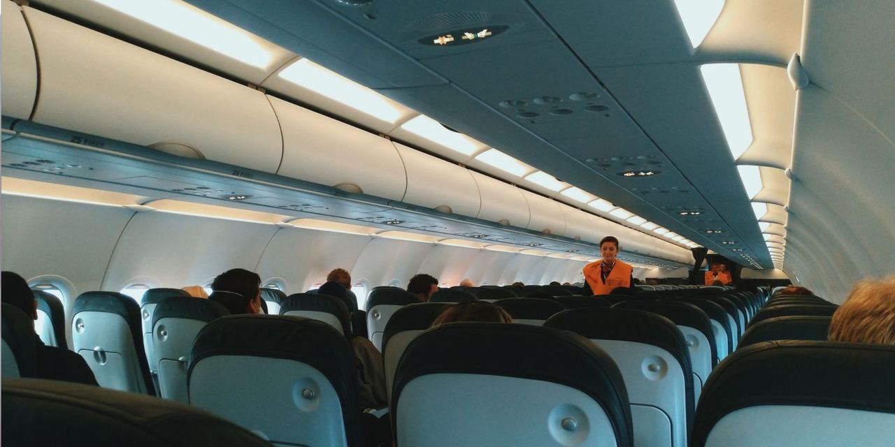 The interior of an airplane | Source: Pexels