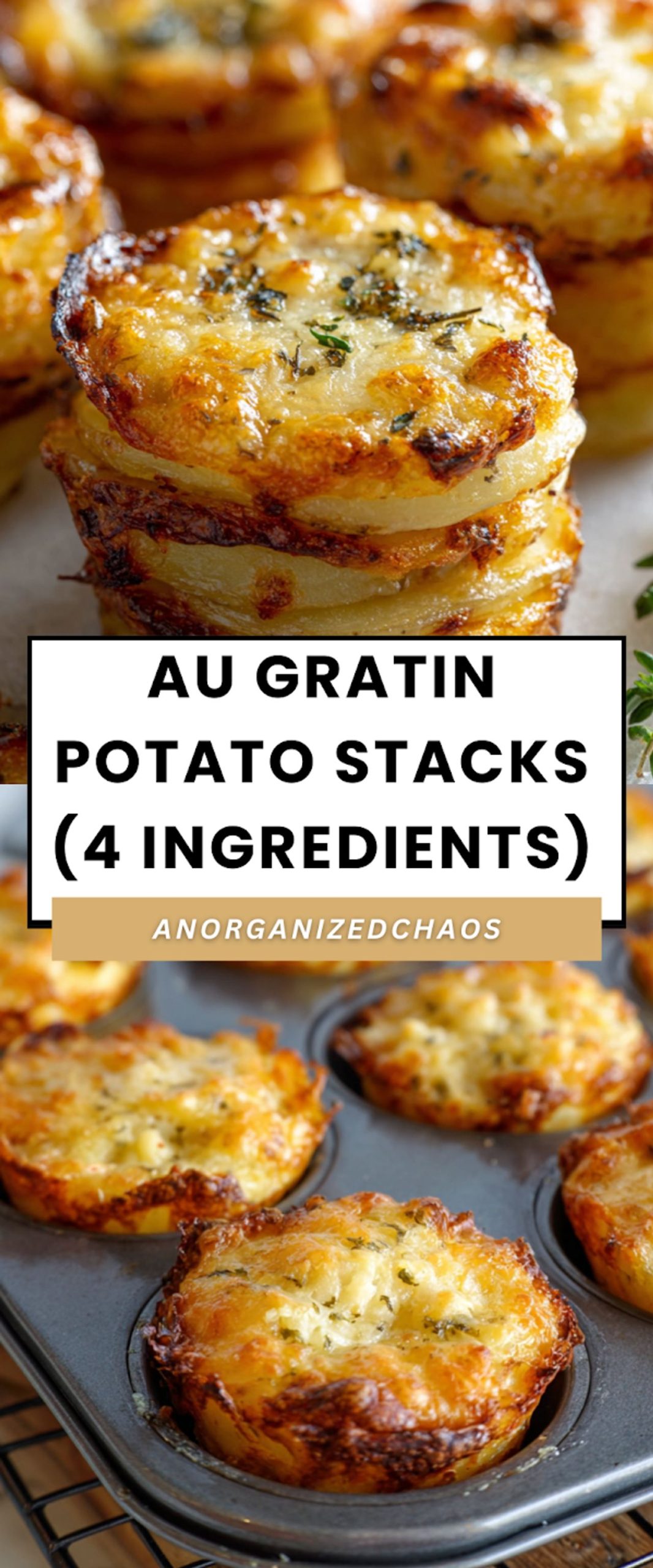 Au Gratin Potato Stacks (4 Ingredients)