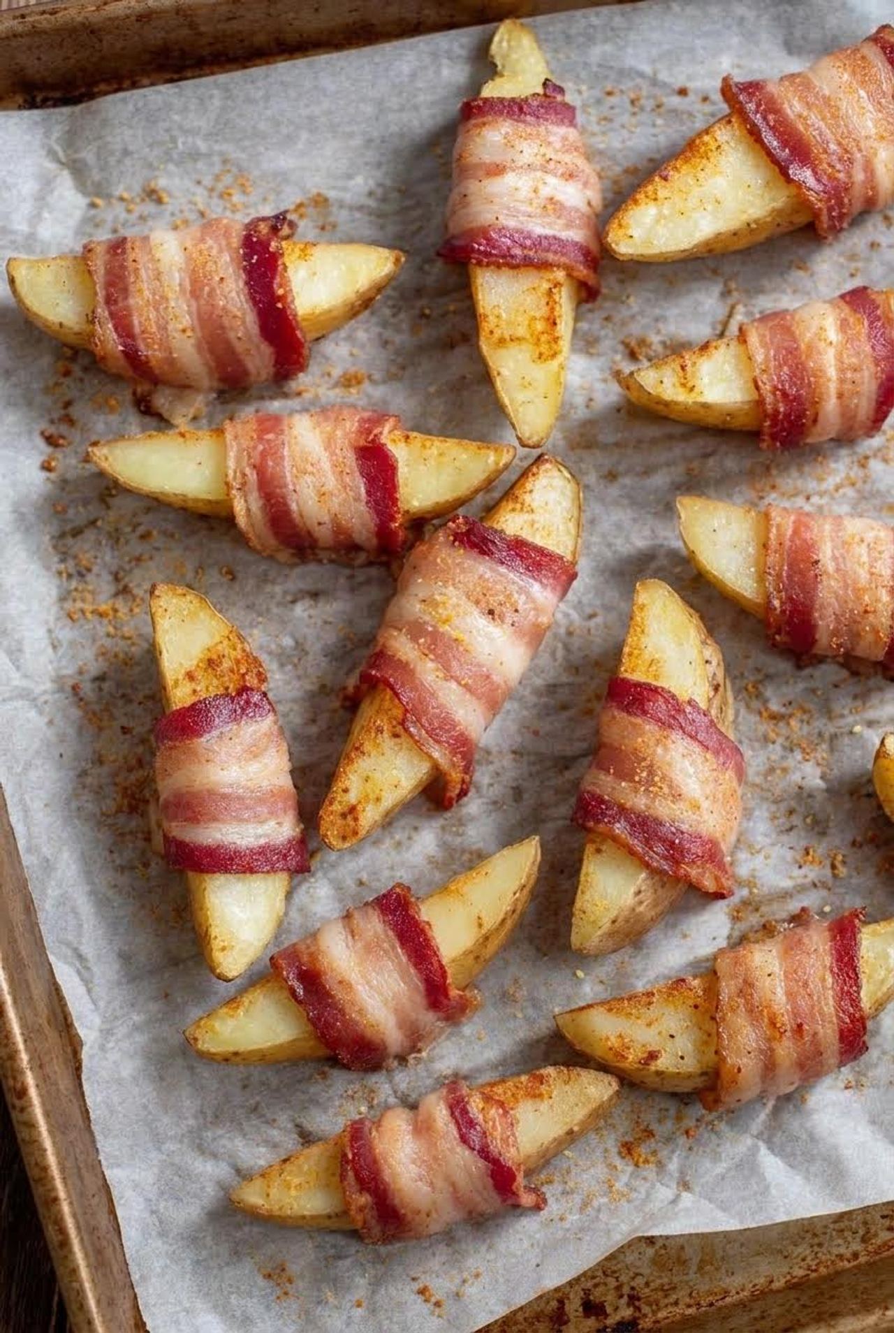 Bacon Wrapped Potato Wedges