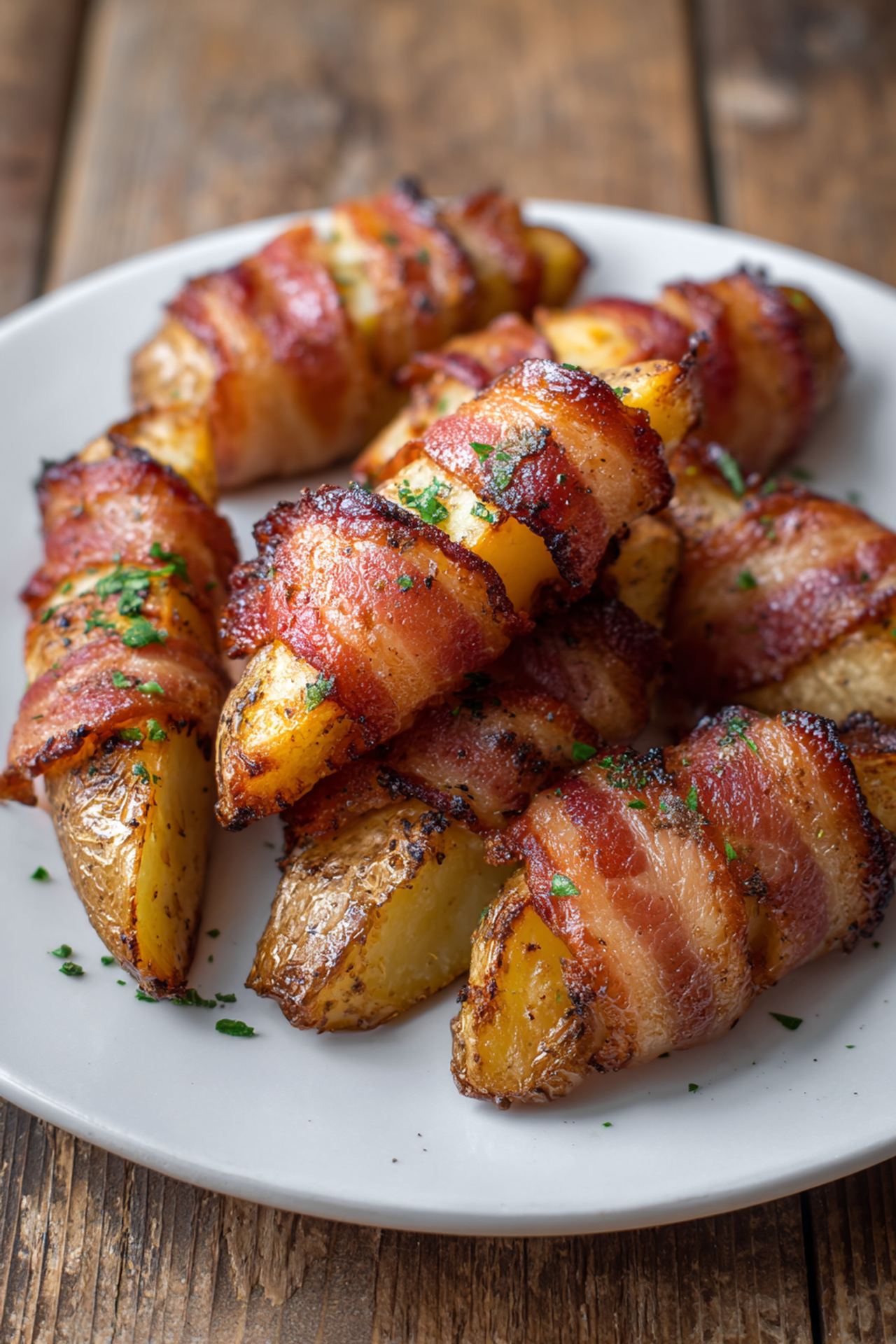 Bacon Wrapped Potato Wedges