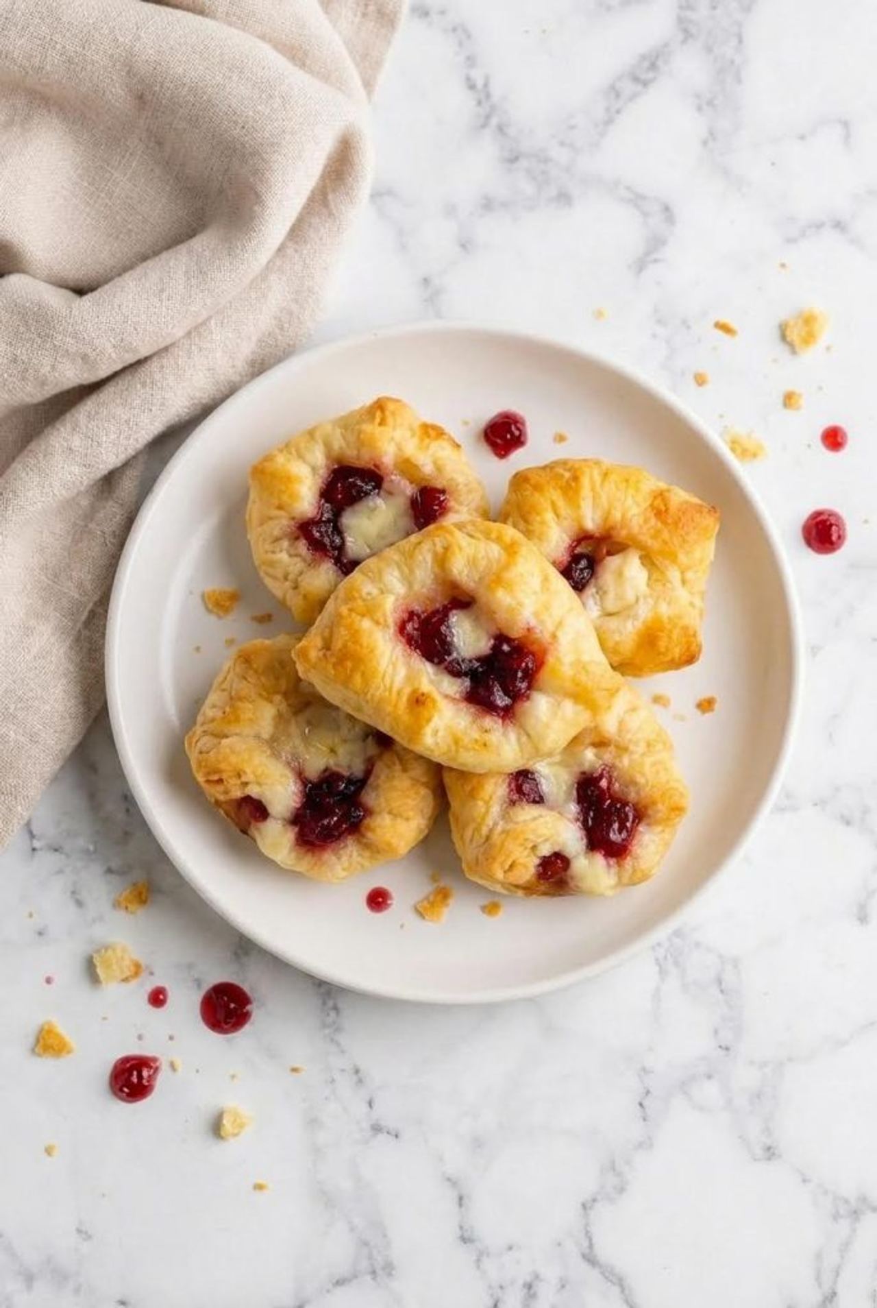 Baked Cranberry Brie Bites (3-Ingredients)