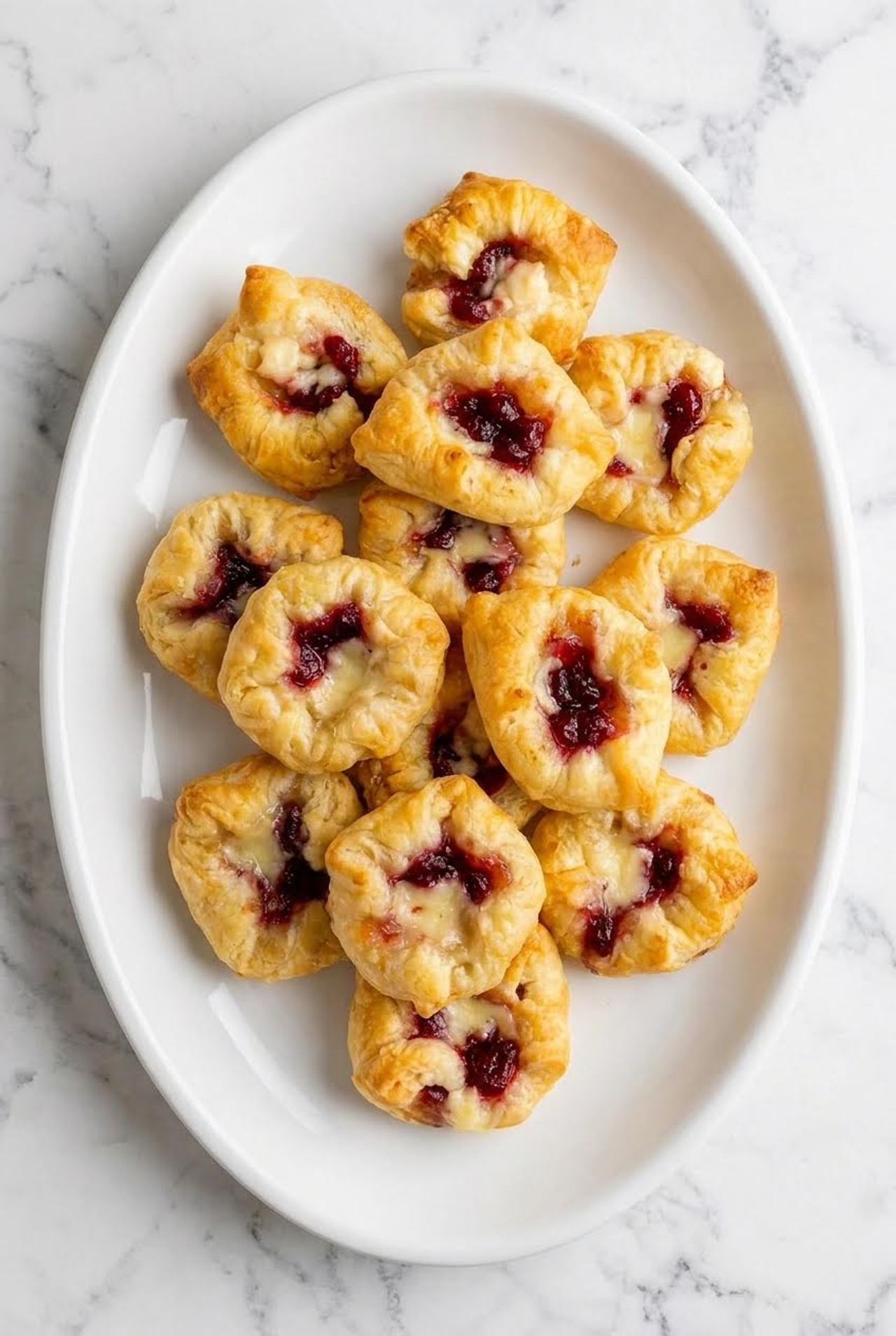 Baked Cranberry Brie Bites (3-Ingredients)
