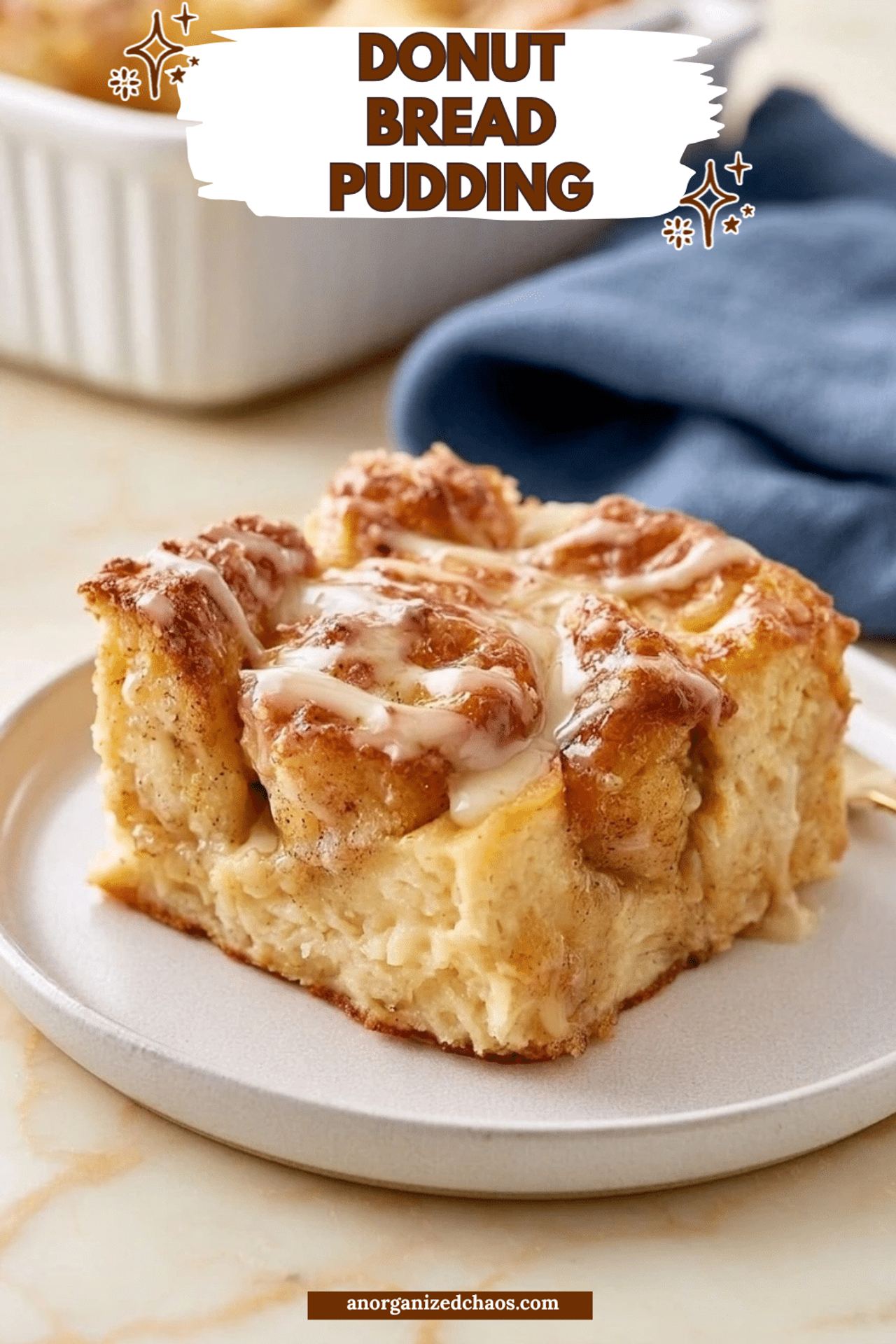 Baked Donut Bread Pudding