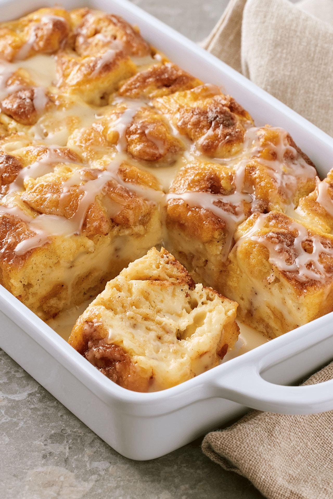 Baked Donut Bread Pudding