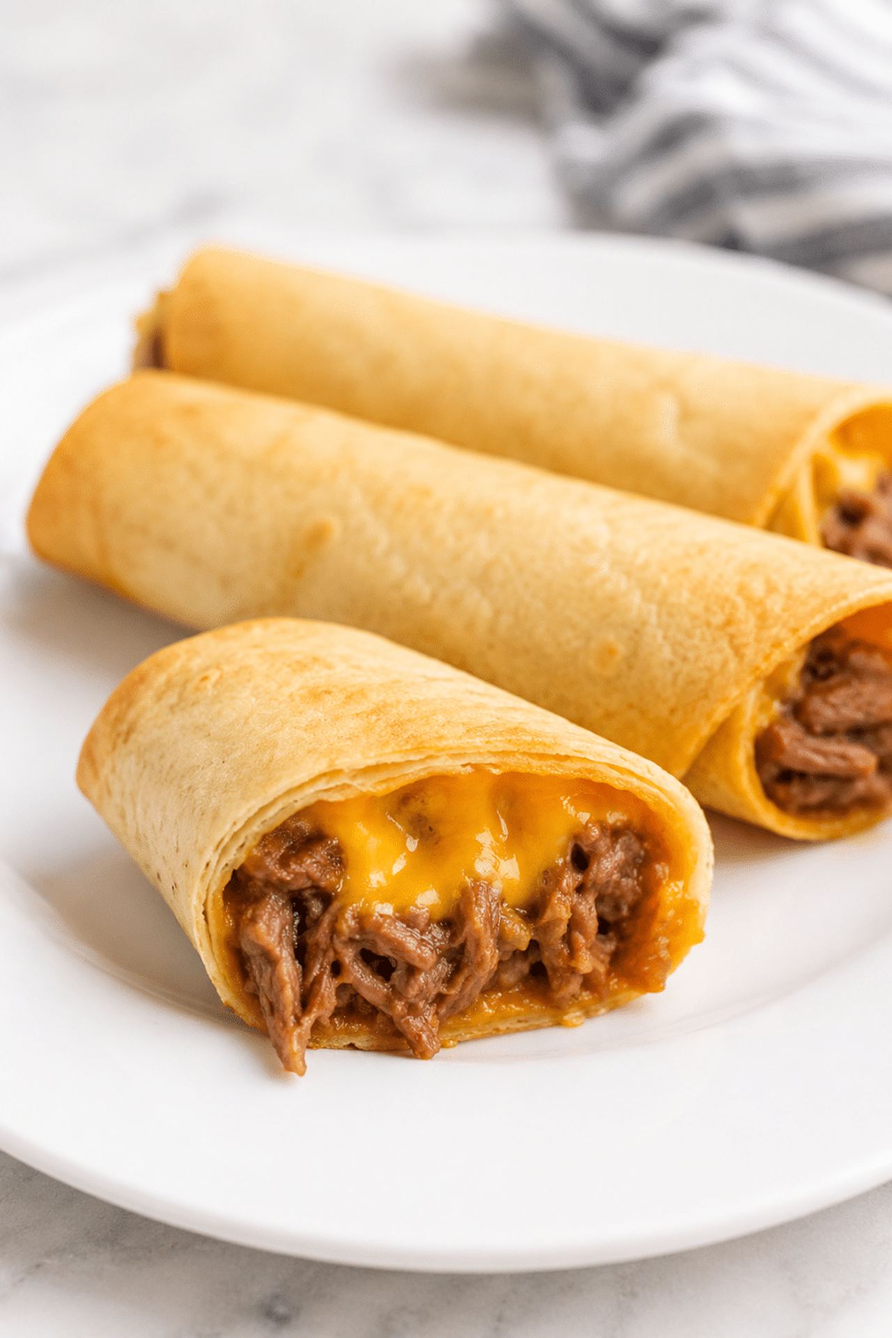 Baked Ground Beef Taquitos