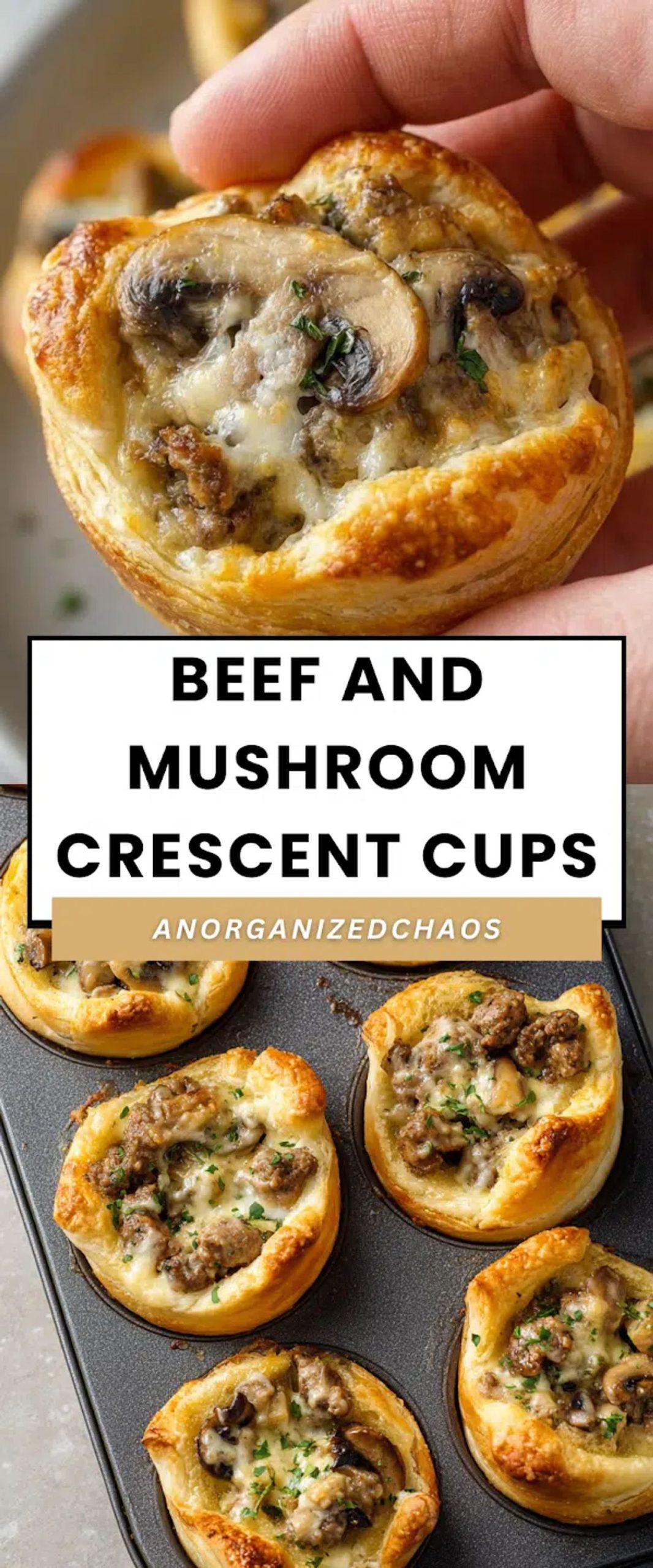 Beef and Mushroom Crescent Cups