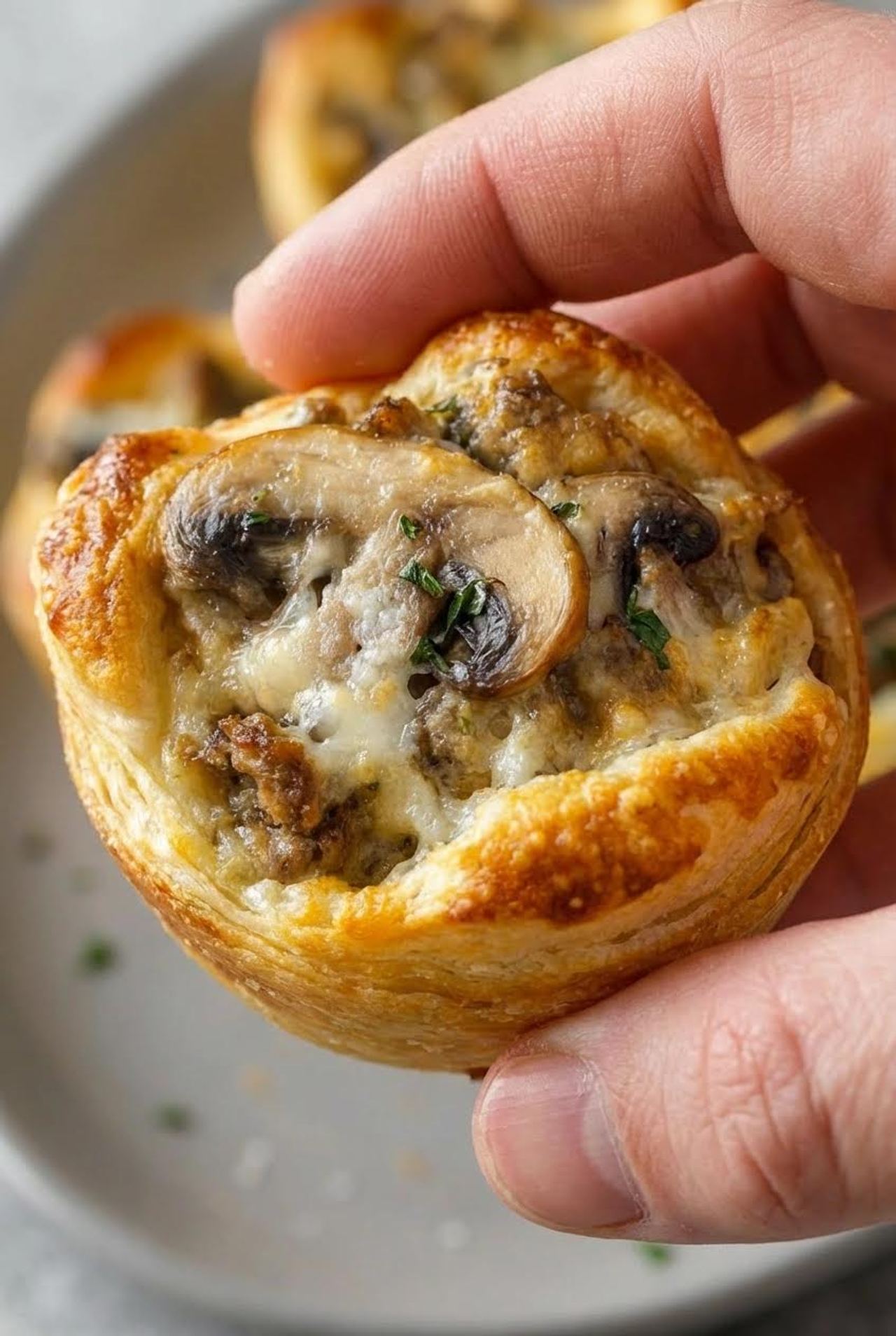 Beef and Mushroom Crescent Cups
