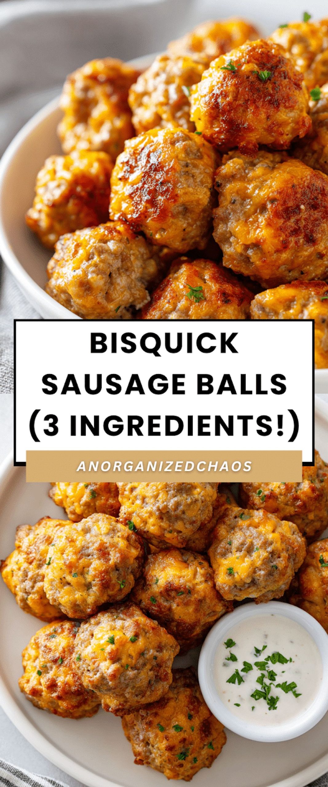 Bisquick Sausage Balls (3 Ingredients!)