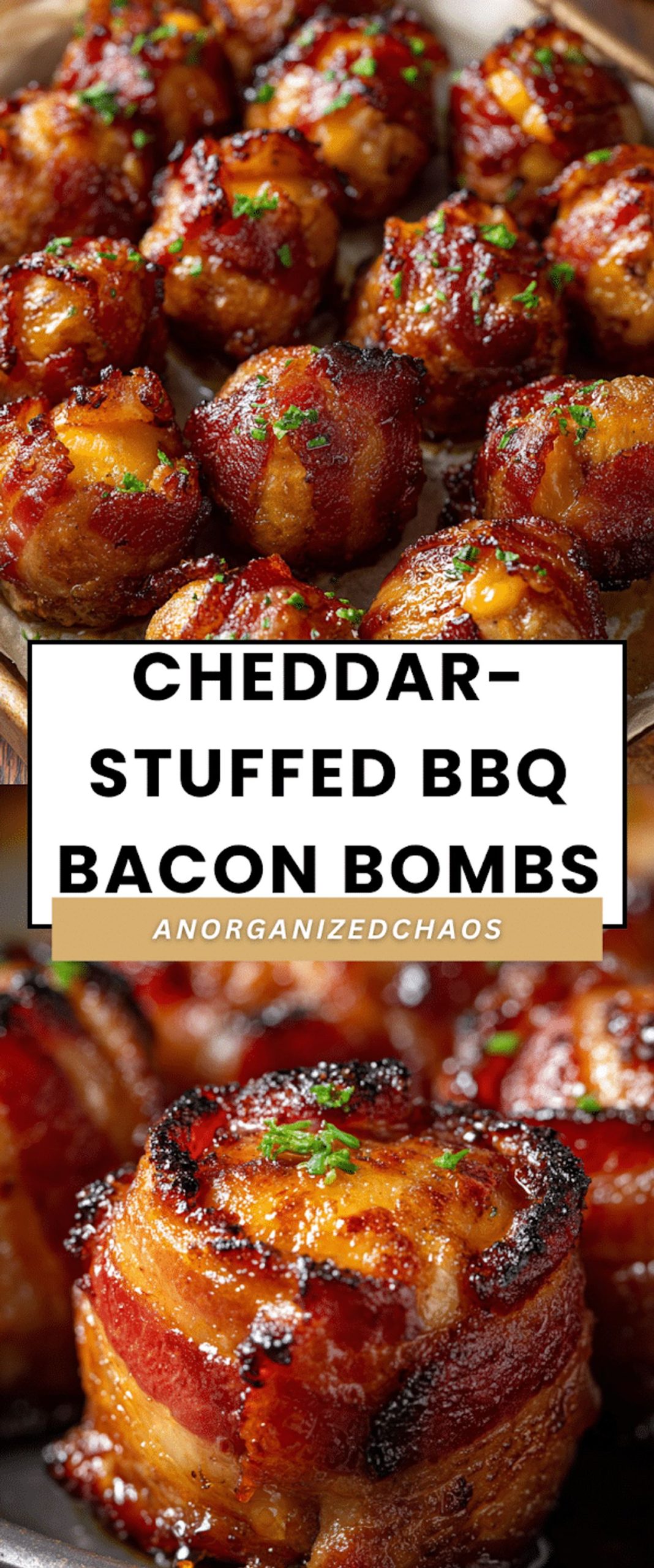Cheddar-Stuffed BBQ Bacon Bombs