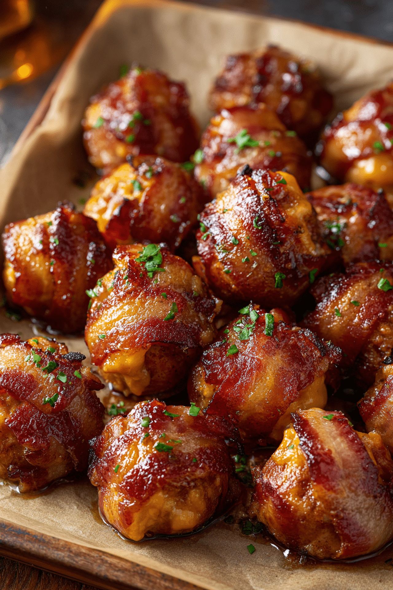 Cheddar-Stuffed BBQ Bacon Bombs