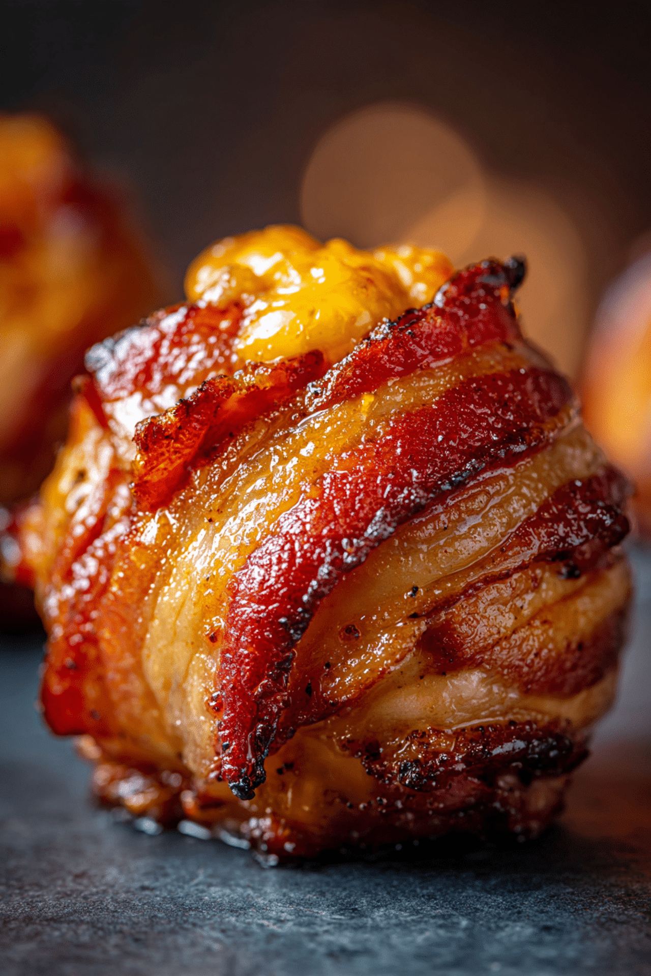 Cheddar-Stuffed BBQ Bacon Bombs
