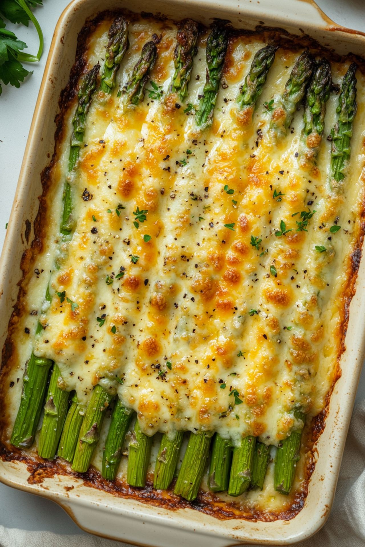 Cheesy Baked Asparagus