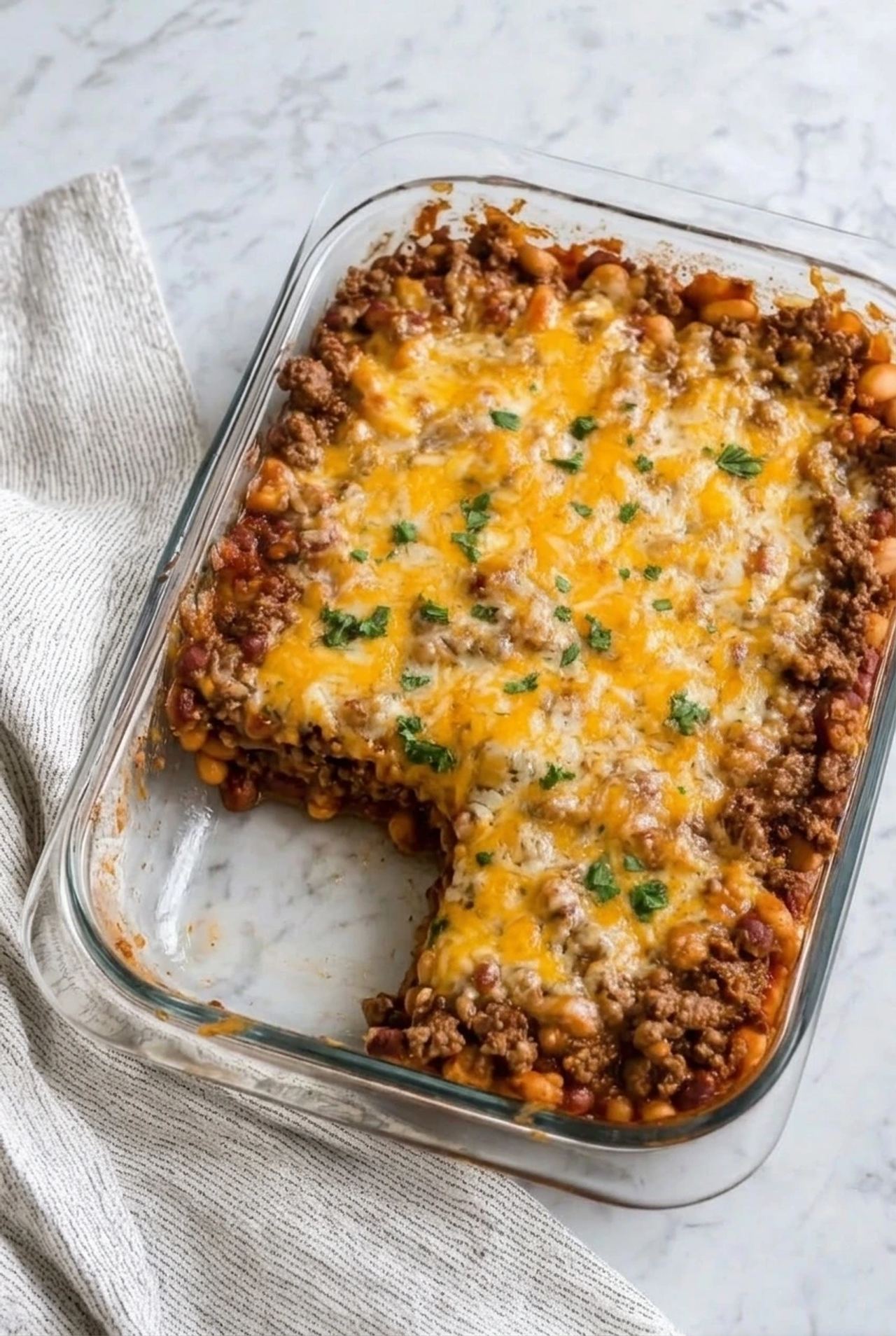 Cheesy Beef and Bean Casserole