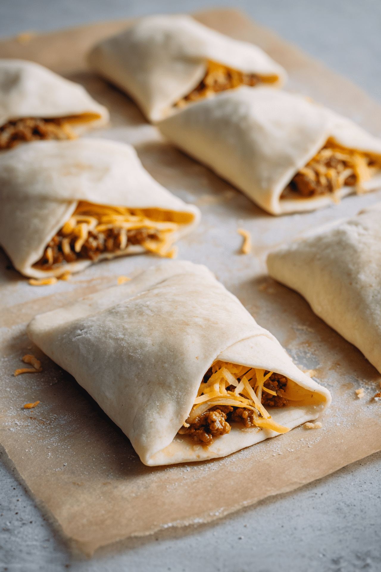 Cheesy Beef Taco Pockets