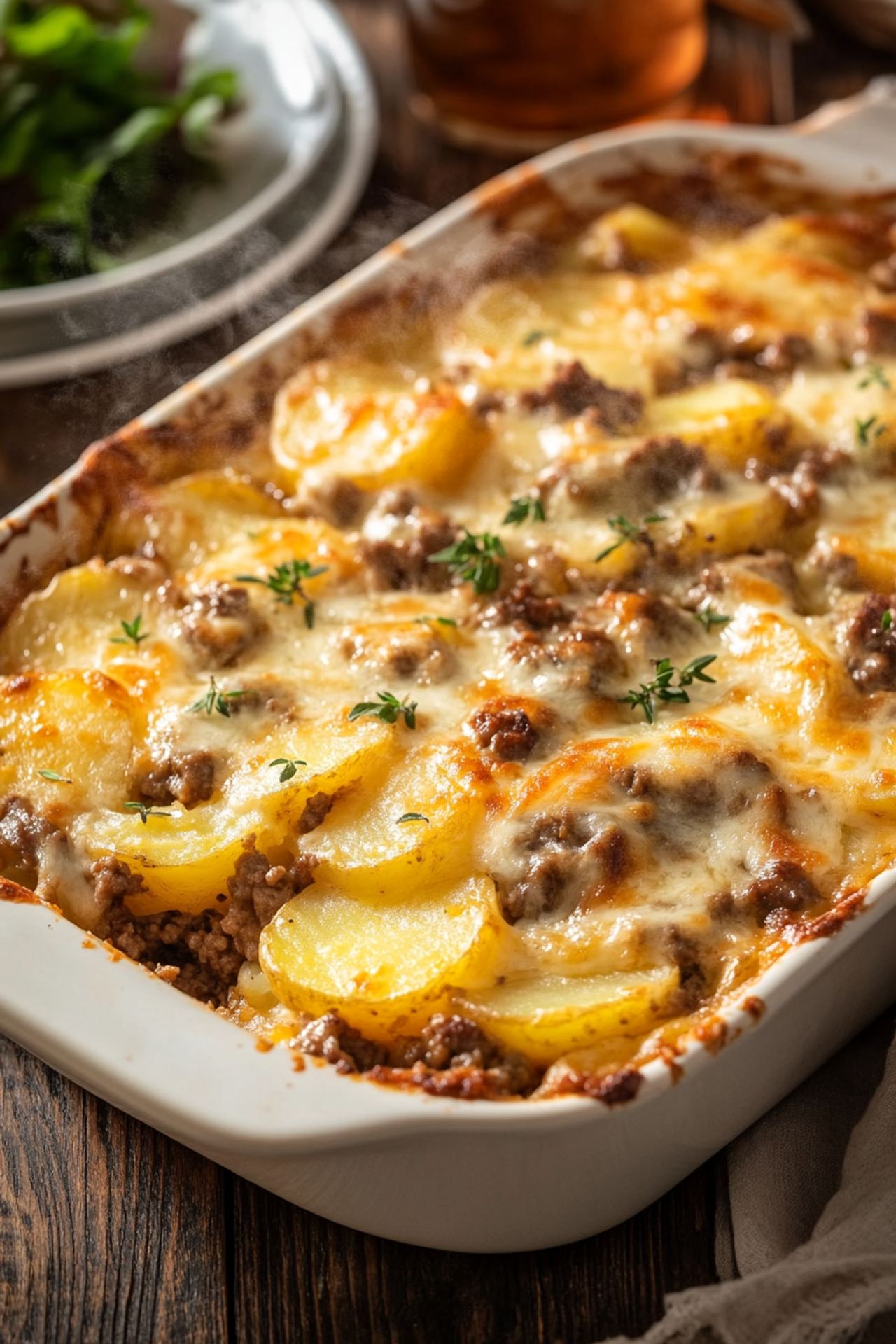 Cheesy Hamburger Potato Casserole