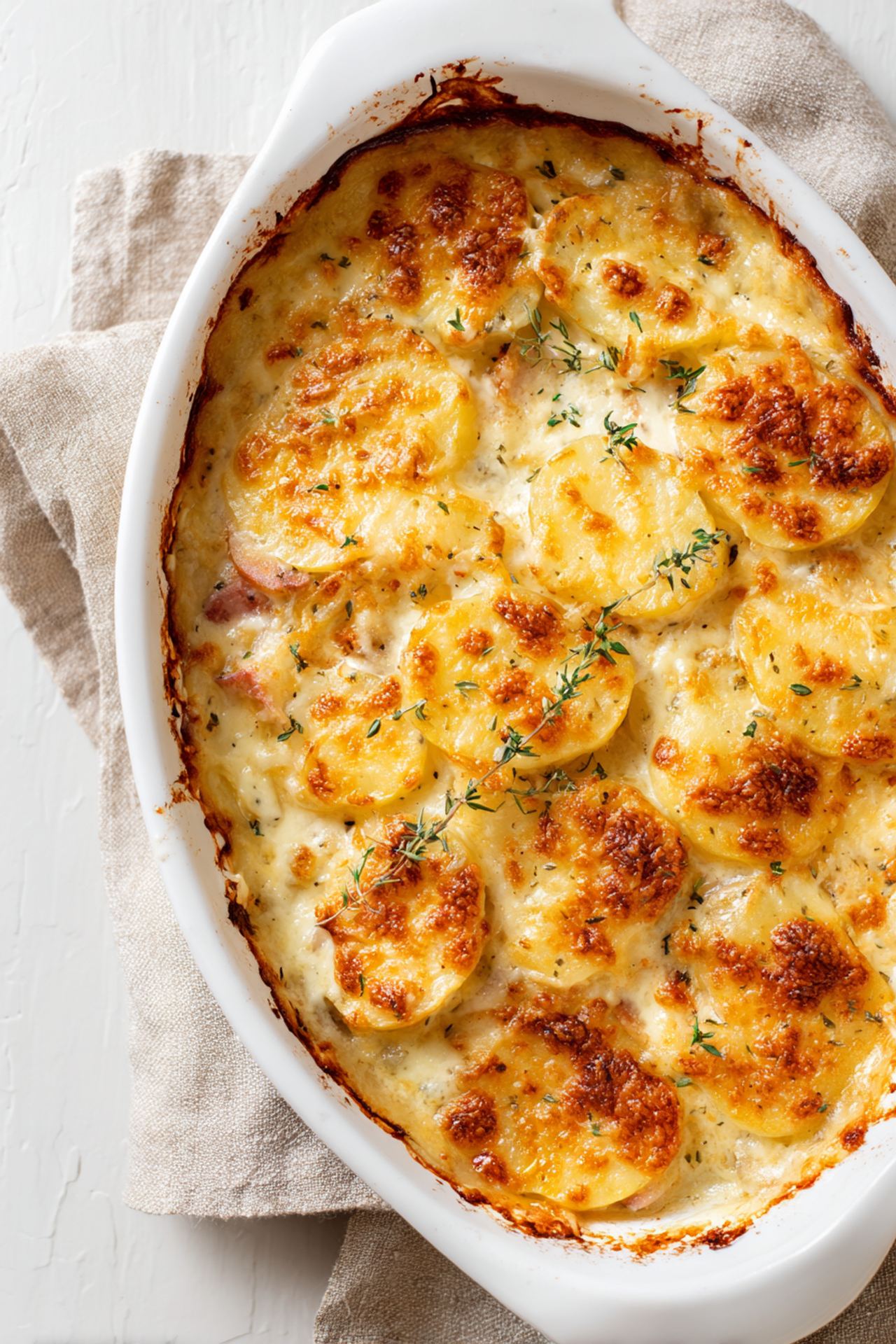 Cheesy Scalloped Potatoes and Ham