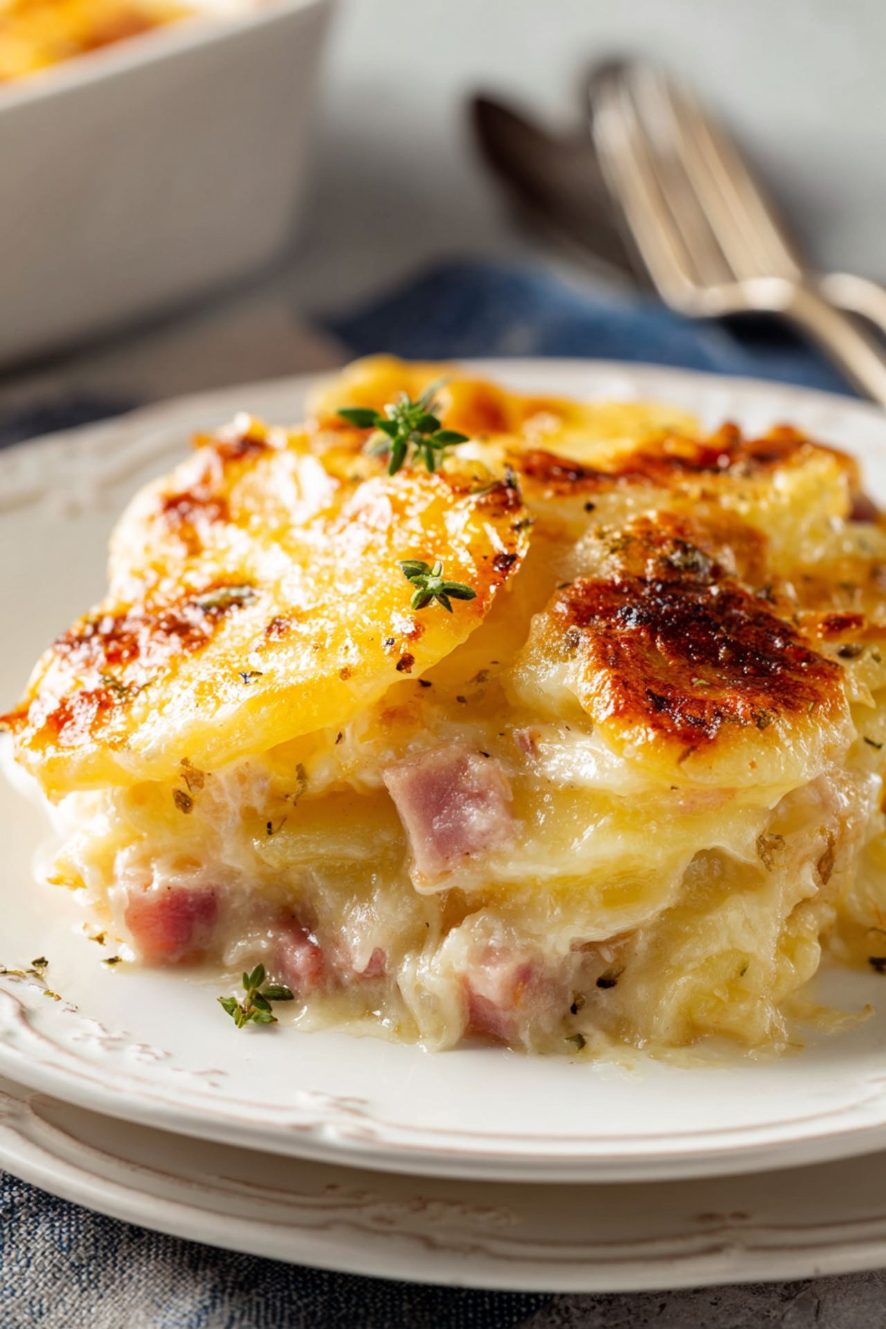 Cheesy Scalloped Potatoes and Ham