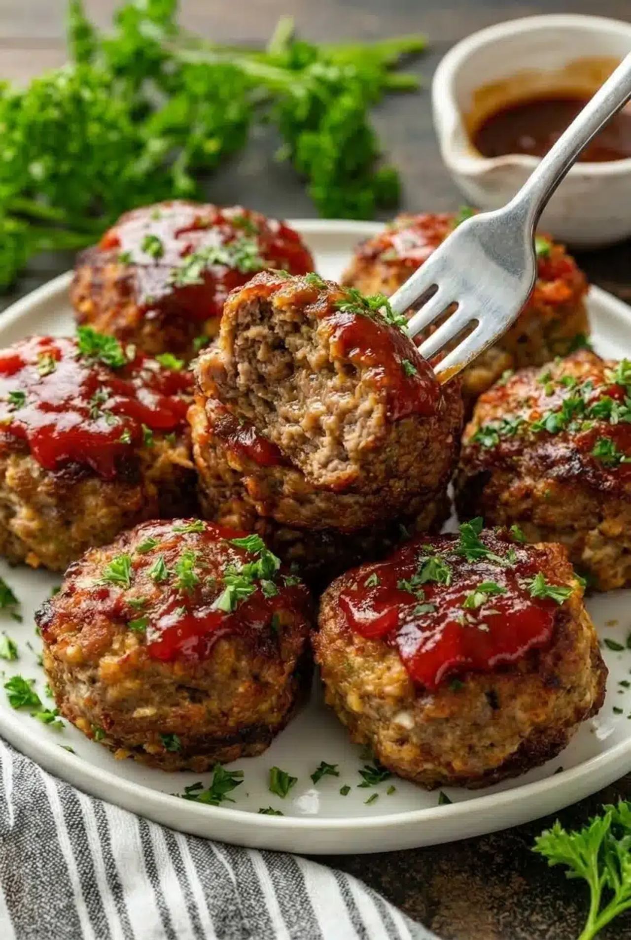 Cheesy Stuffed Meatloaf Bites