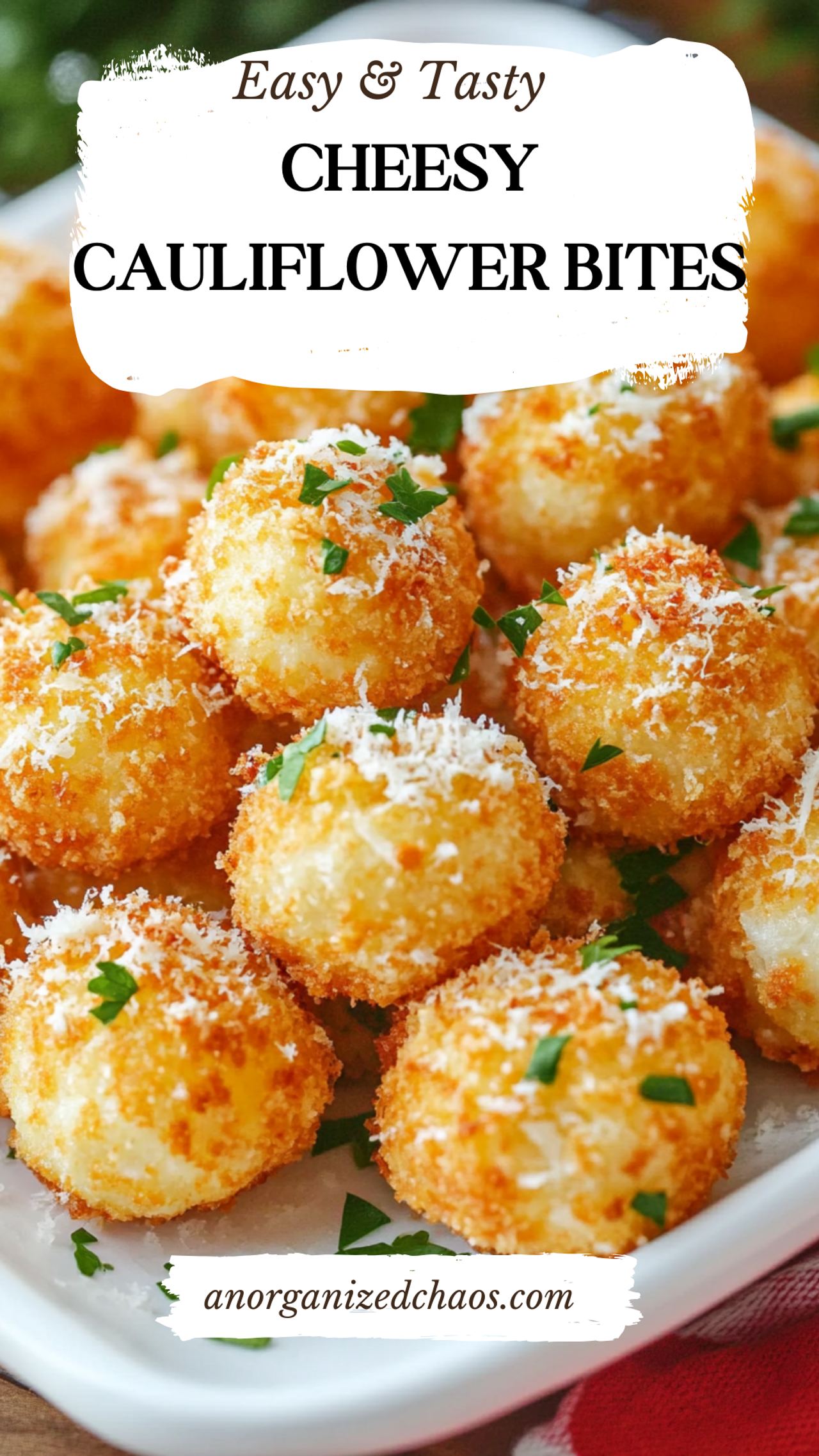 Crispy Cheesy Cauliflower Bites