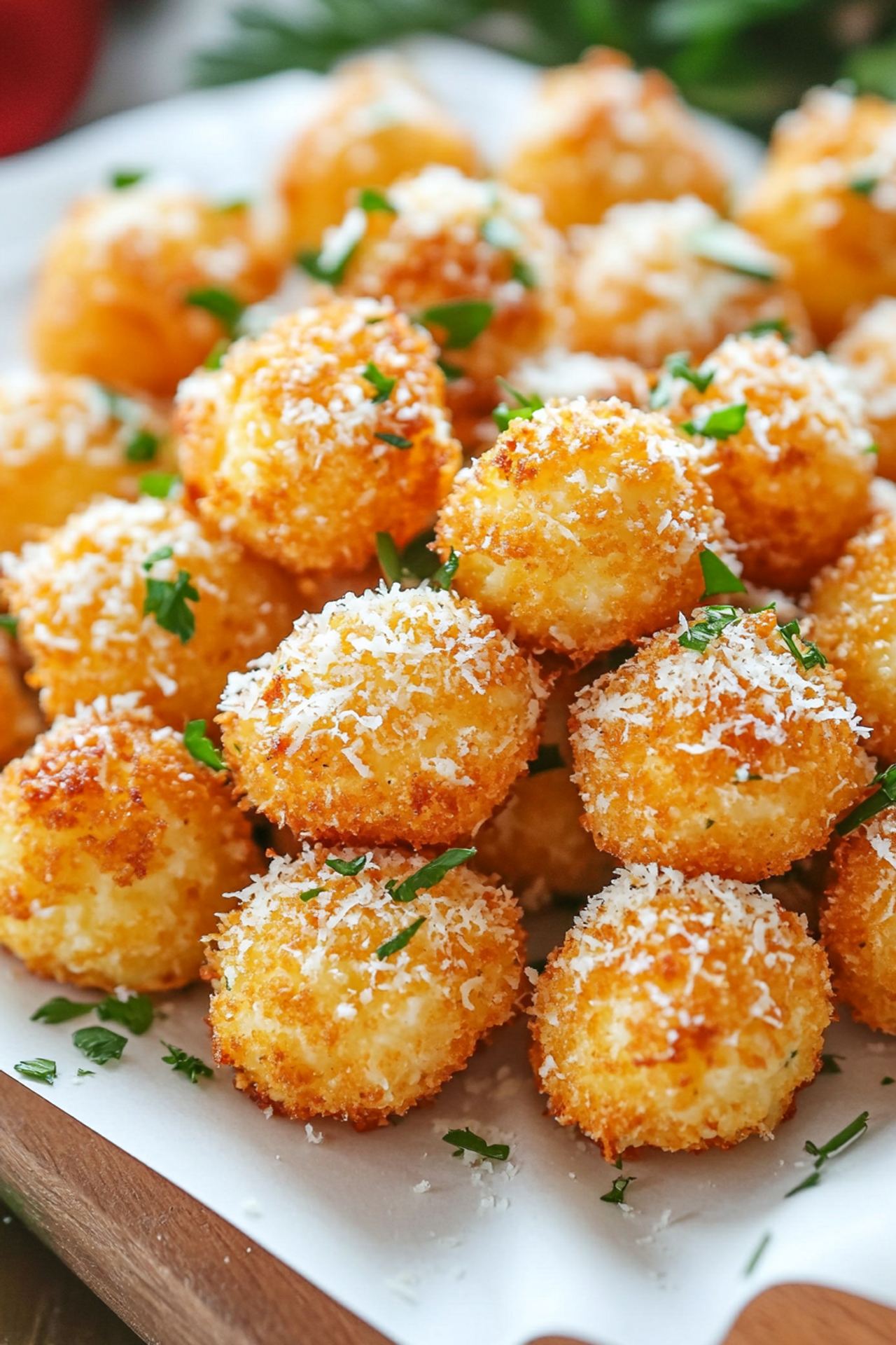 Crispy Cheesy Cauliflower Bites