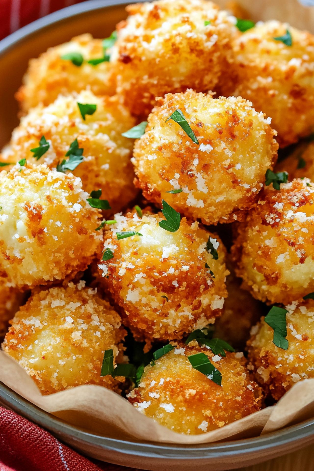Crispy Cheesy Cauliflower Bites