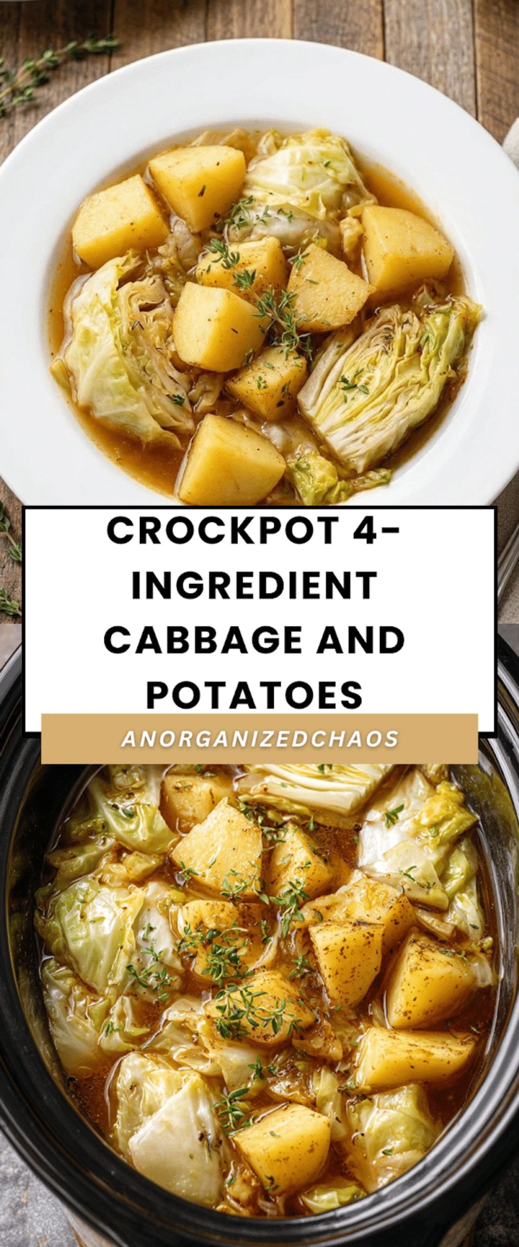 Crockpot 4-Ingredient Cabbage and Potatoes