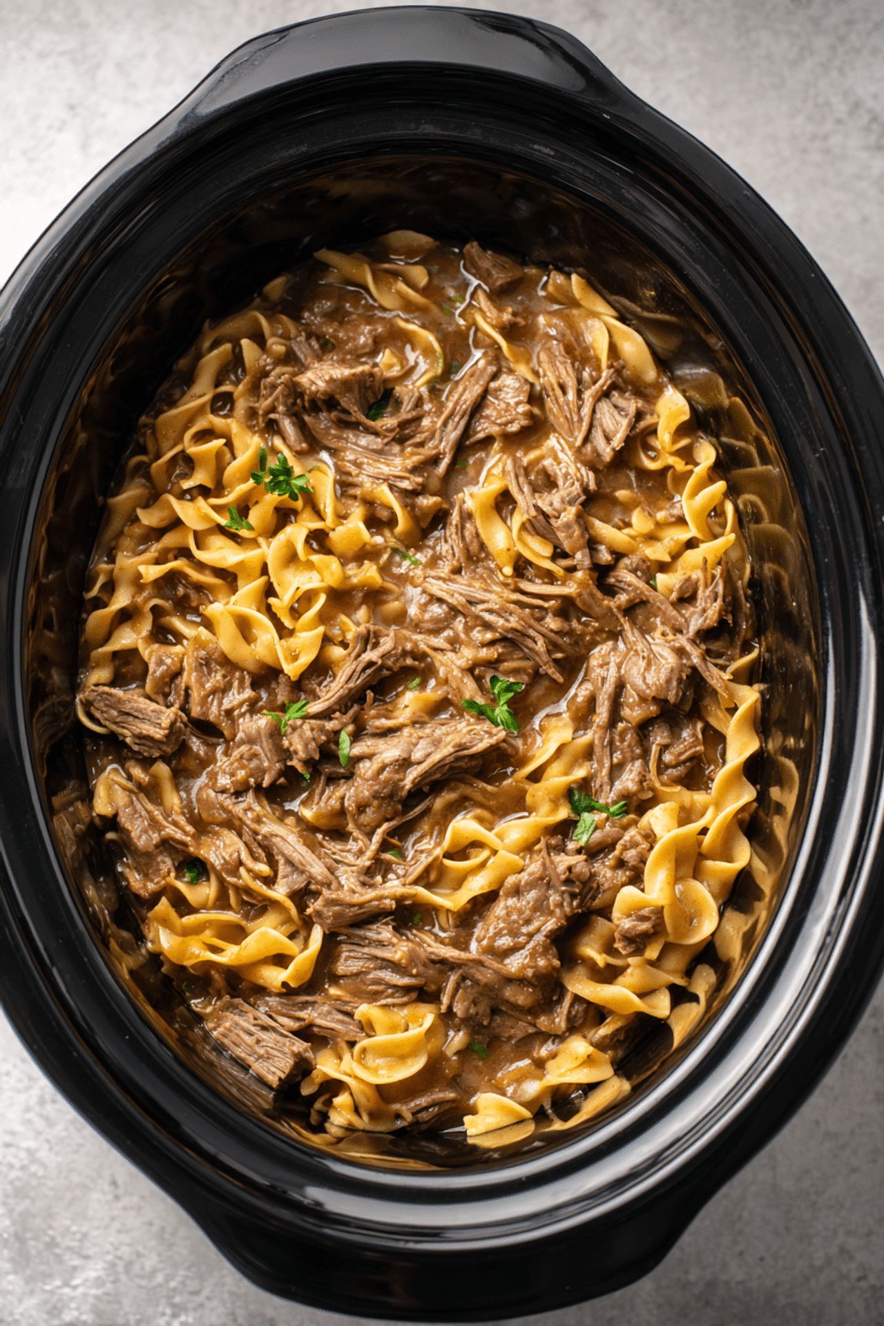 Crockpot Beef and Noodles